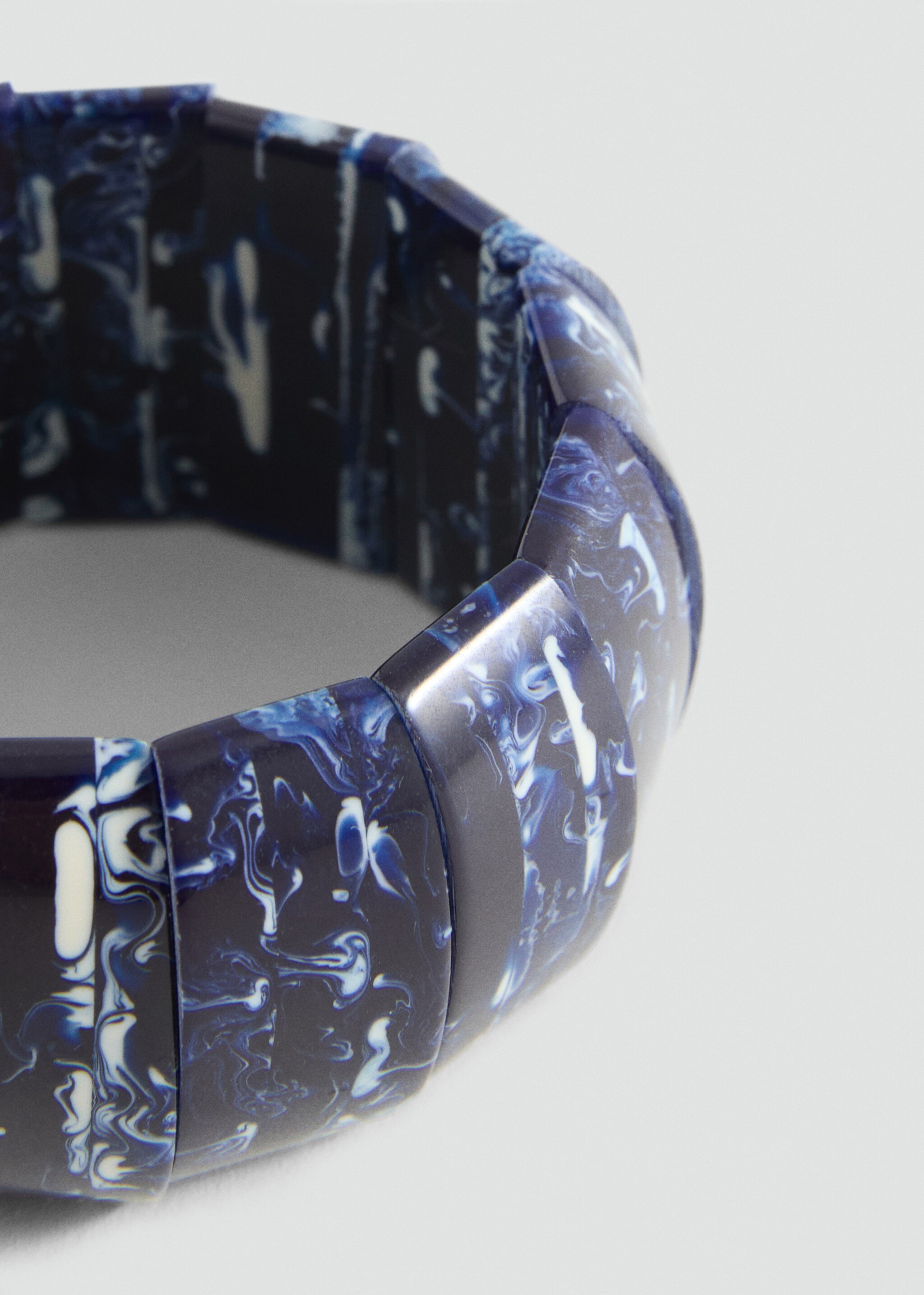 Tie-dye resin bracelet - Medium plane, Blue. Ref: 87035986-00.