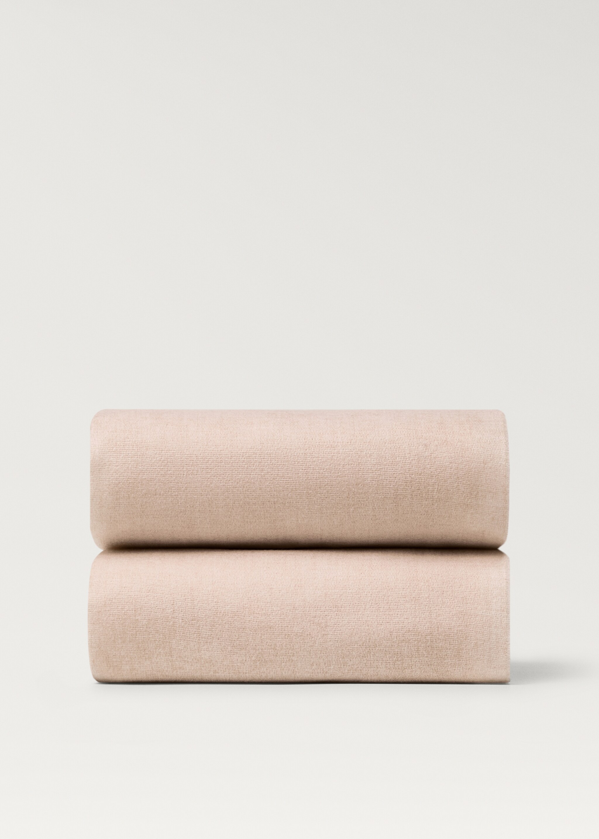 Weiche Kinderdecke aus Melange - Artikel ohne Model, Vanille. Ref: 87035988-00.