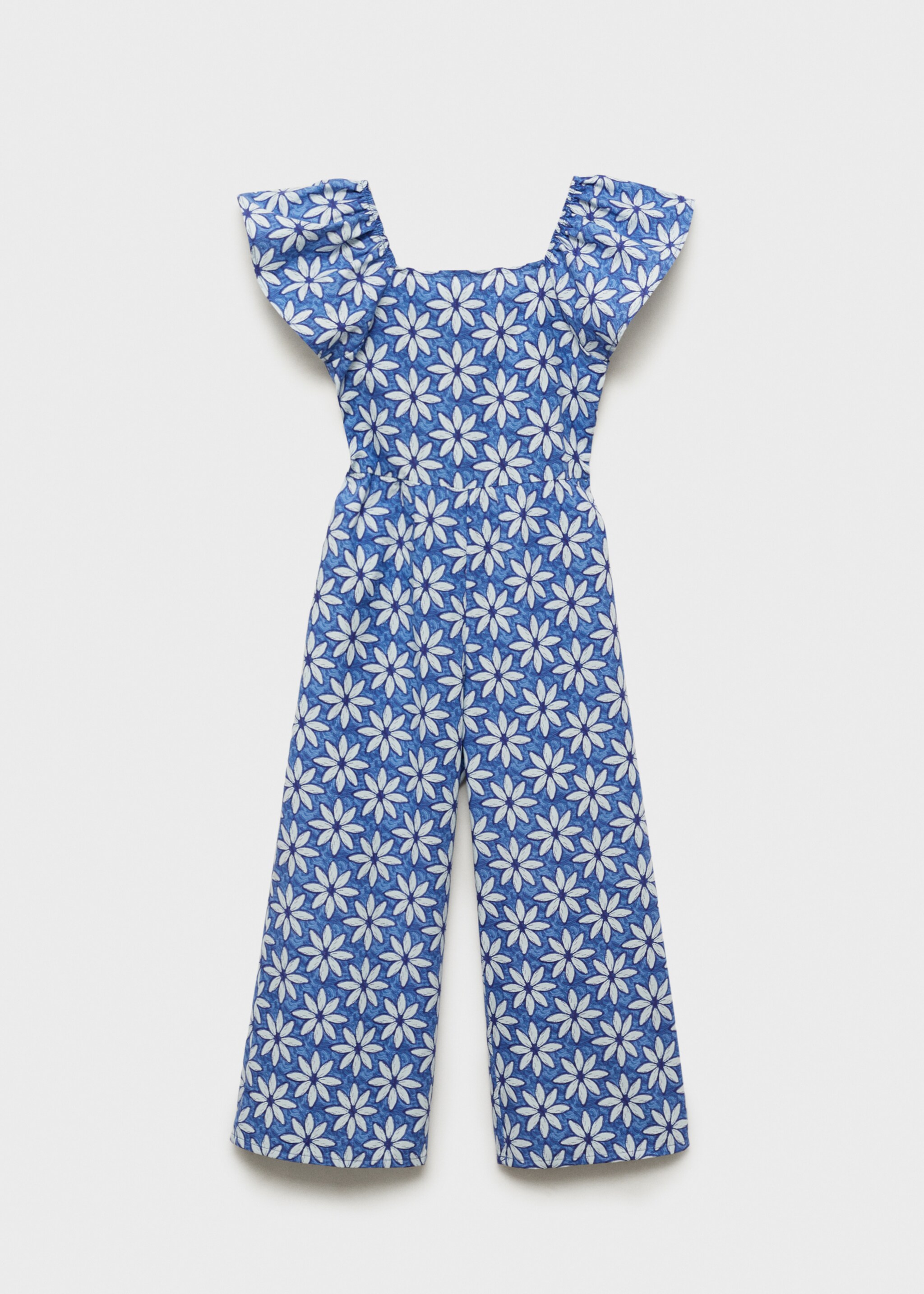 Combinaison à fleurs dos ouvert - Article sans modèle, Bleu. Ref: 87035990-00.