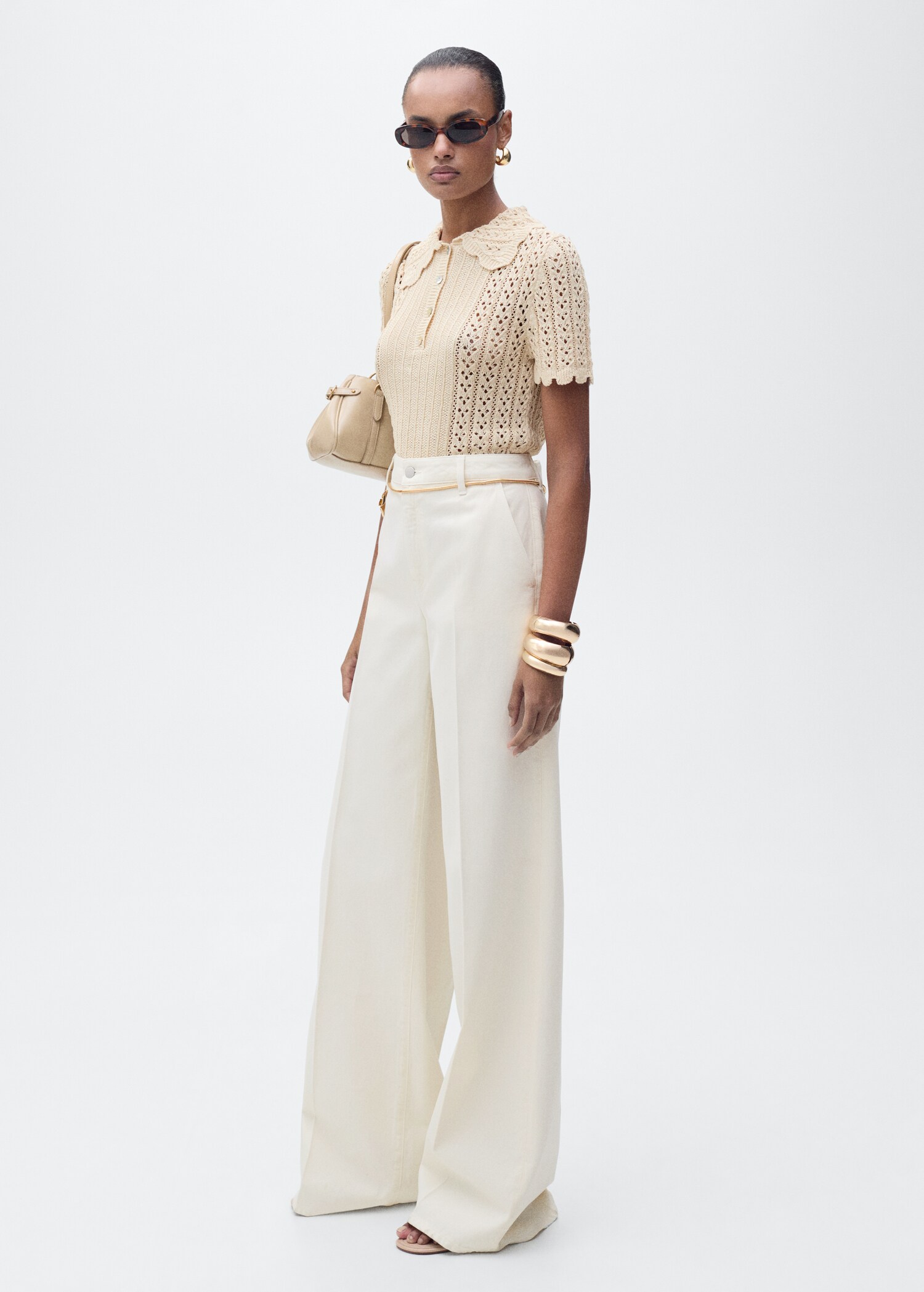 High-waisted wide leg jeans - Details of the article 2