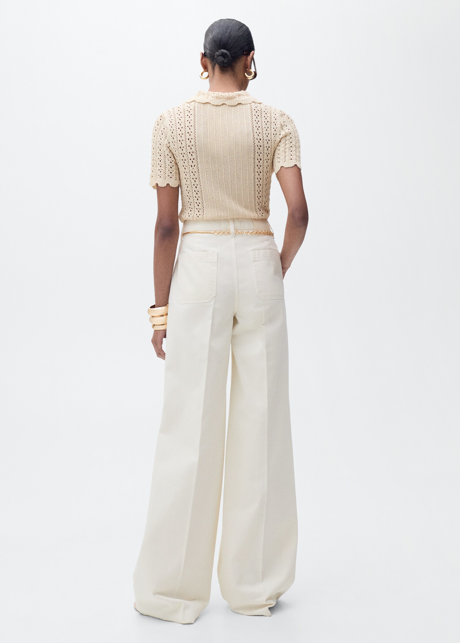 High-waisted wide leg jeans - Reverse of the article