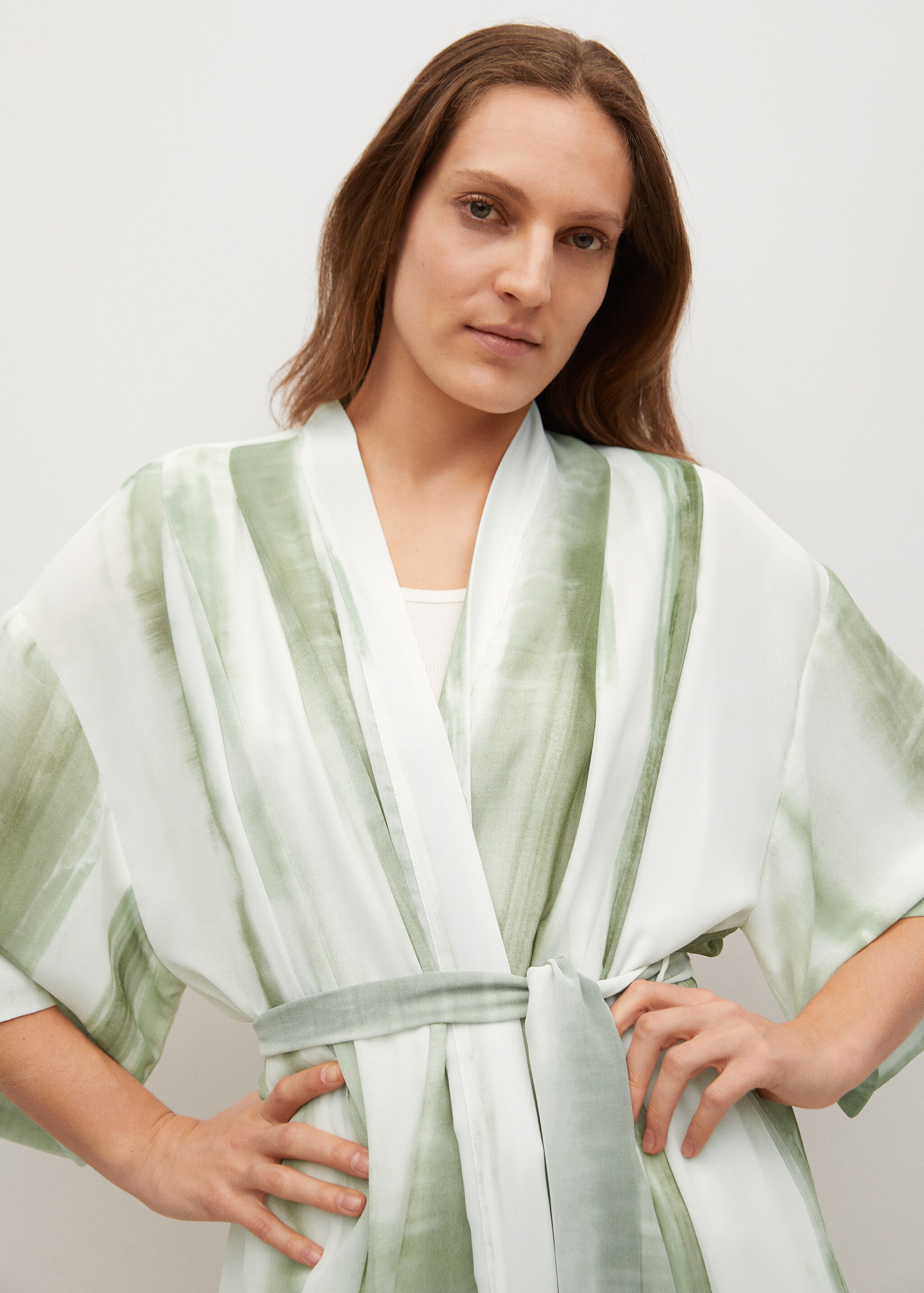 Kaftan tie dye - Náhled ve středové rovině