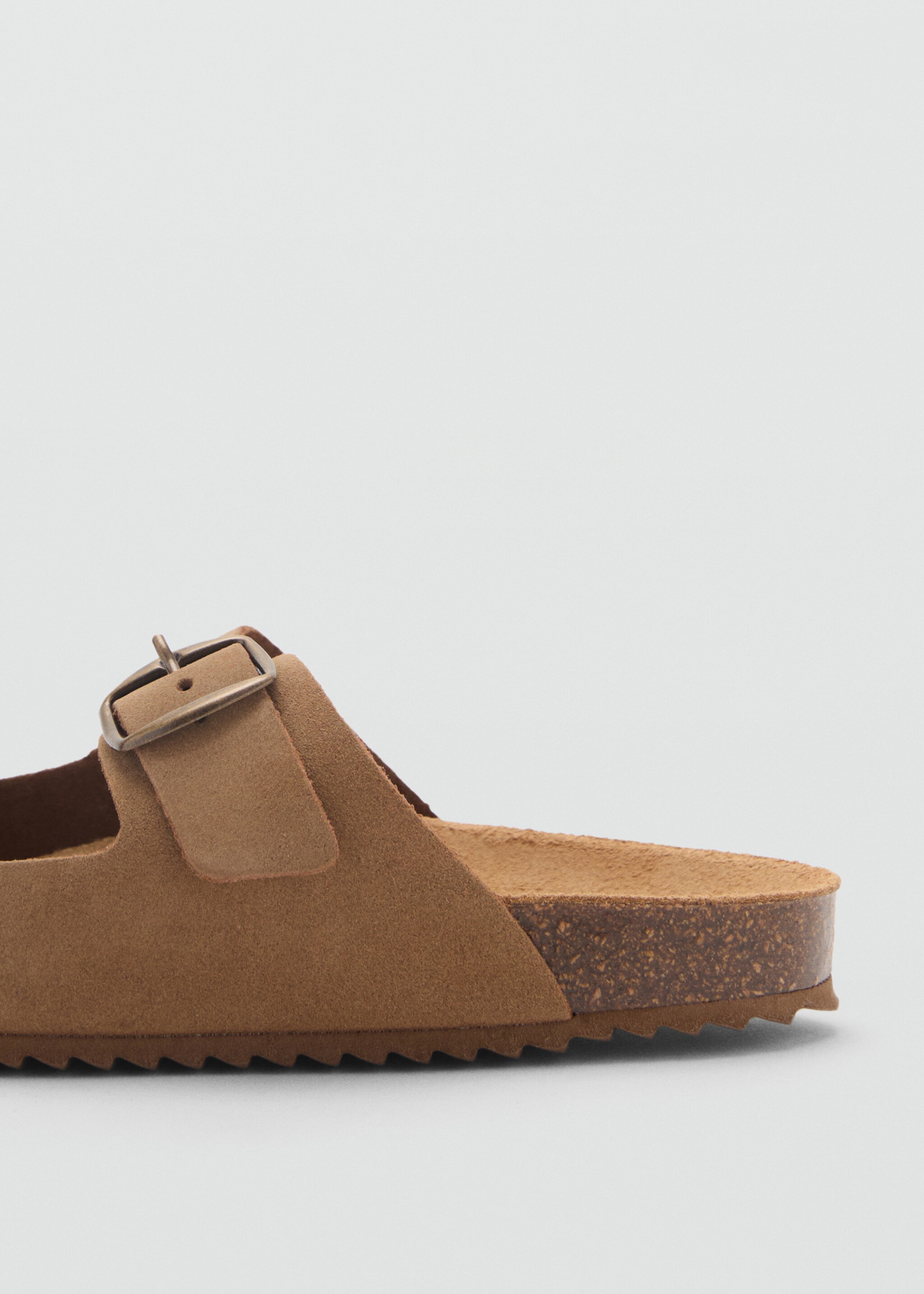 Buckle leather sandals - Details of the article 1, Medium Brown. Ref: 87036342-00.