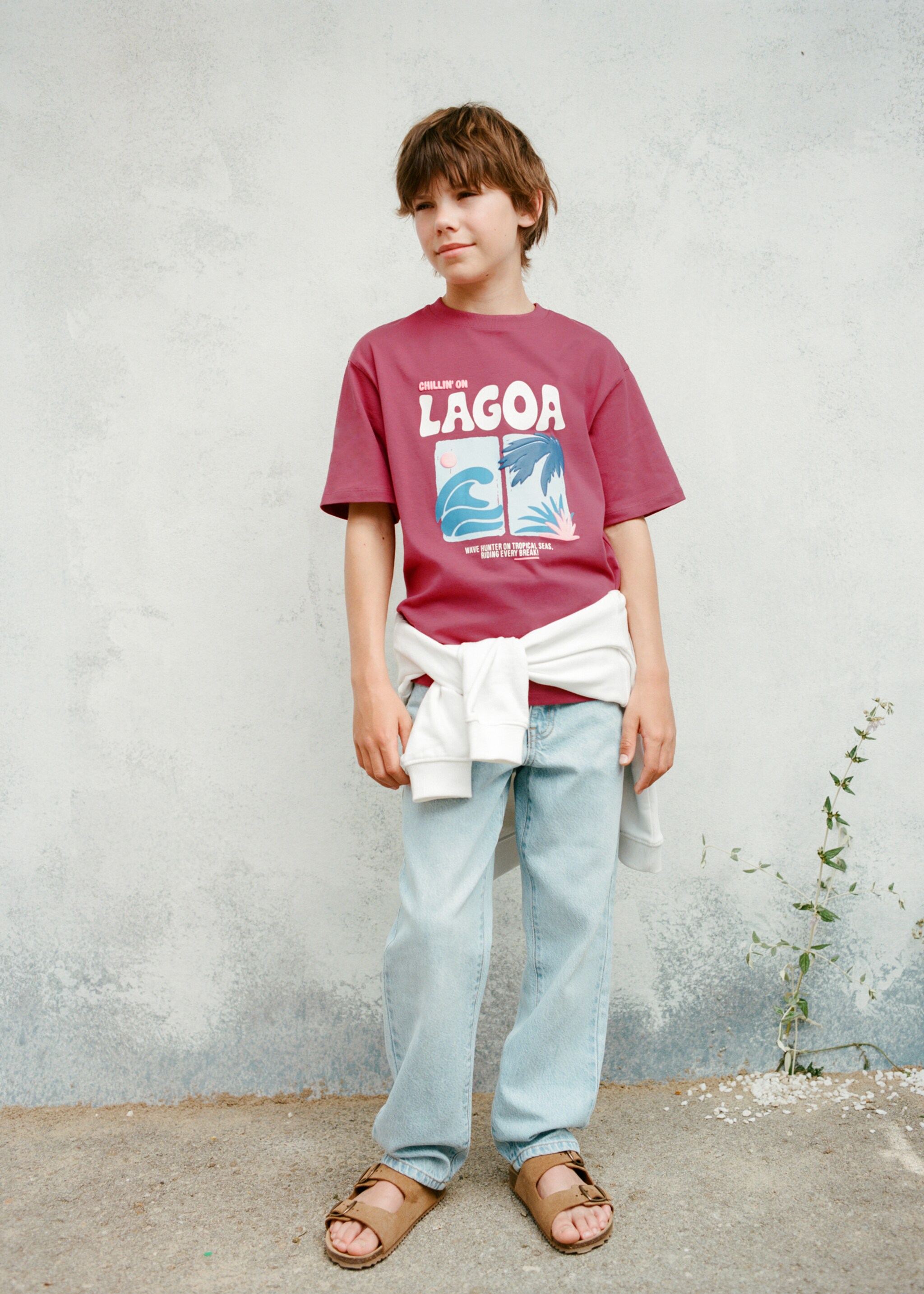 Buckle leather sandals - Details of the article 6, Medium Brown. Ref: 87036342-00.