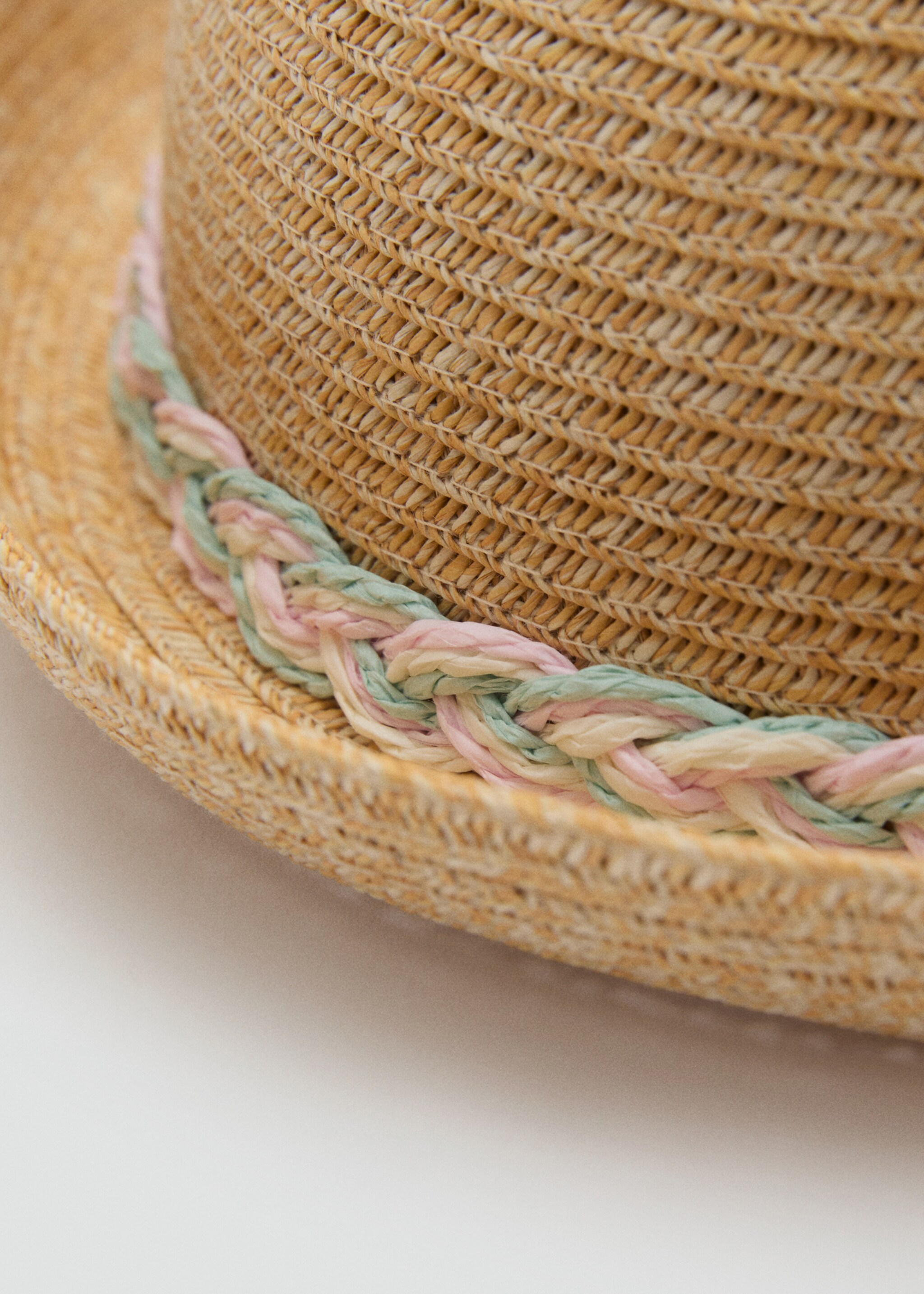 Natural fibre hat with little ears - Medium plane, Sand. Ref: 87036344-00.