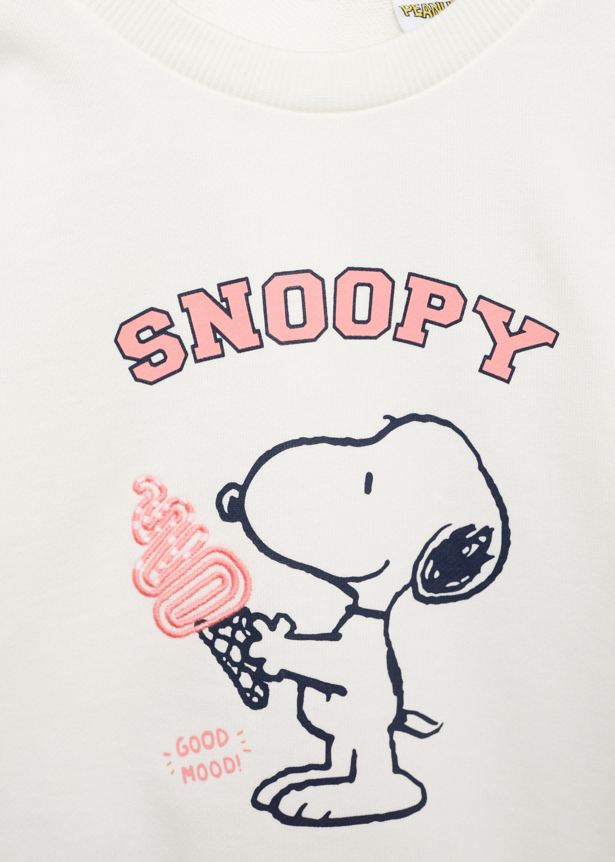 Snoopy-print sweatshirt - Details of the article 8, Off White. Ref: 87036345-00.