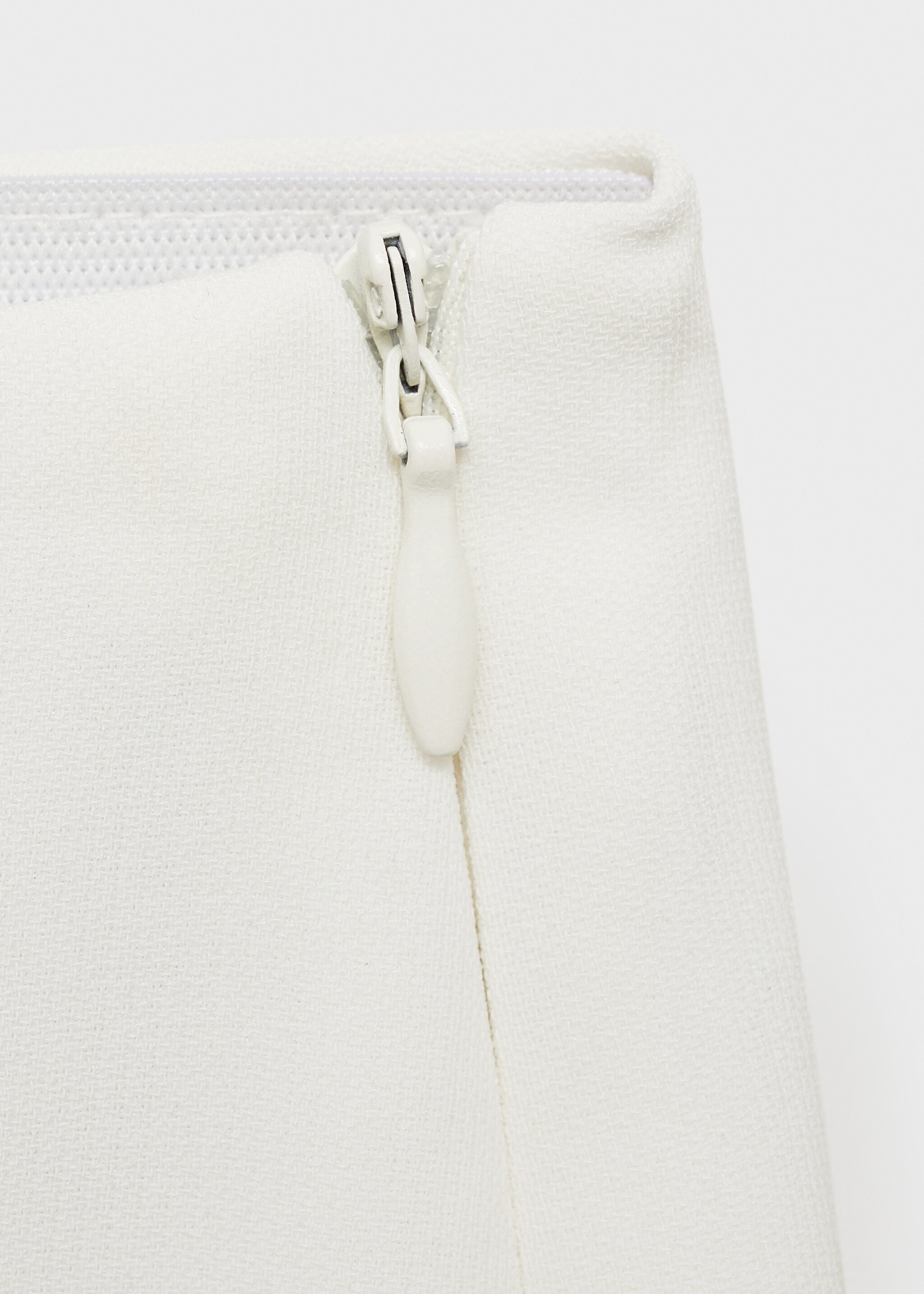 High-waist straight-fit suit trousers - Details of the article 0, Off White. Ref: 87036357-00.