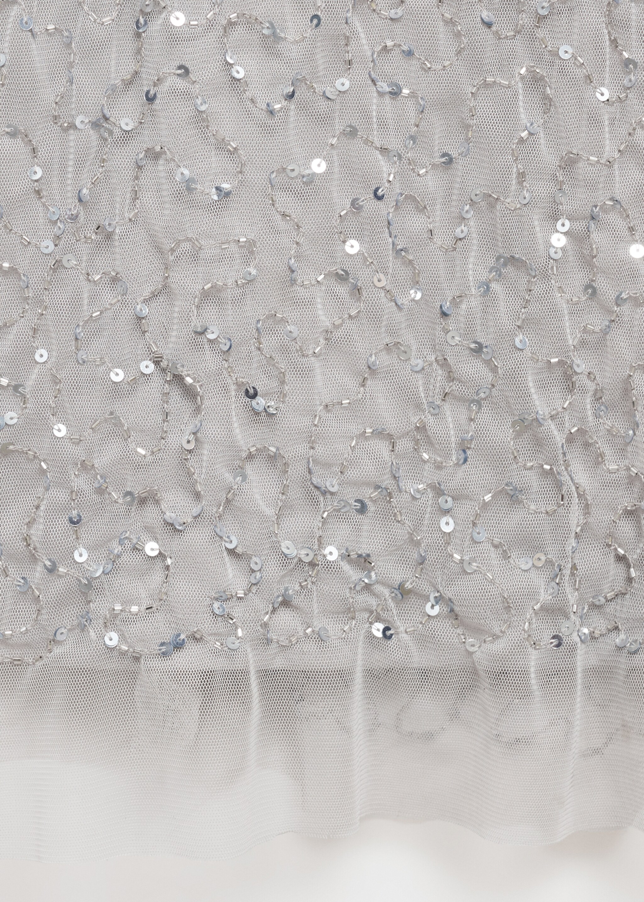 Vestit tul cristalls - Detall de l'article 8, Platejat. Ref: 87036360-00.