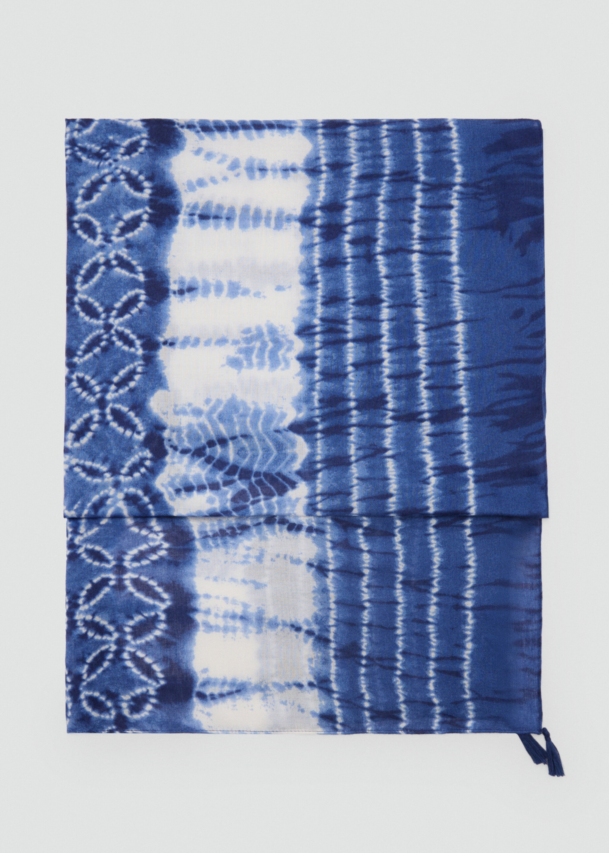 Foulard tie and dye - Article sans modèle, Bleu. Ref: 87036361-00.
