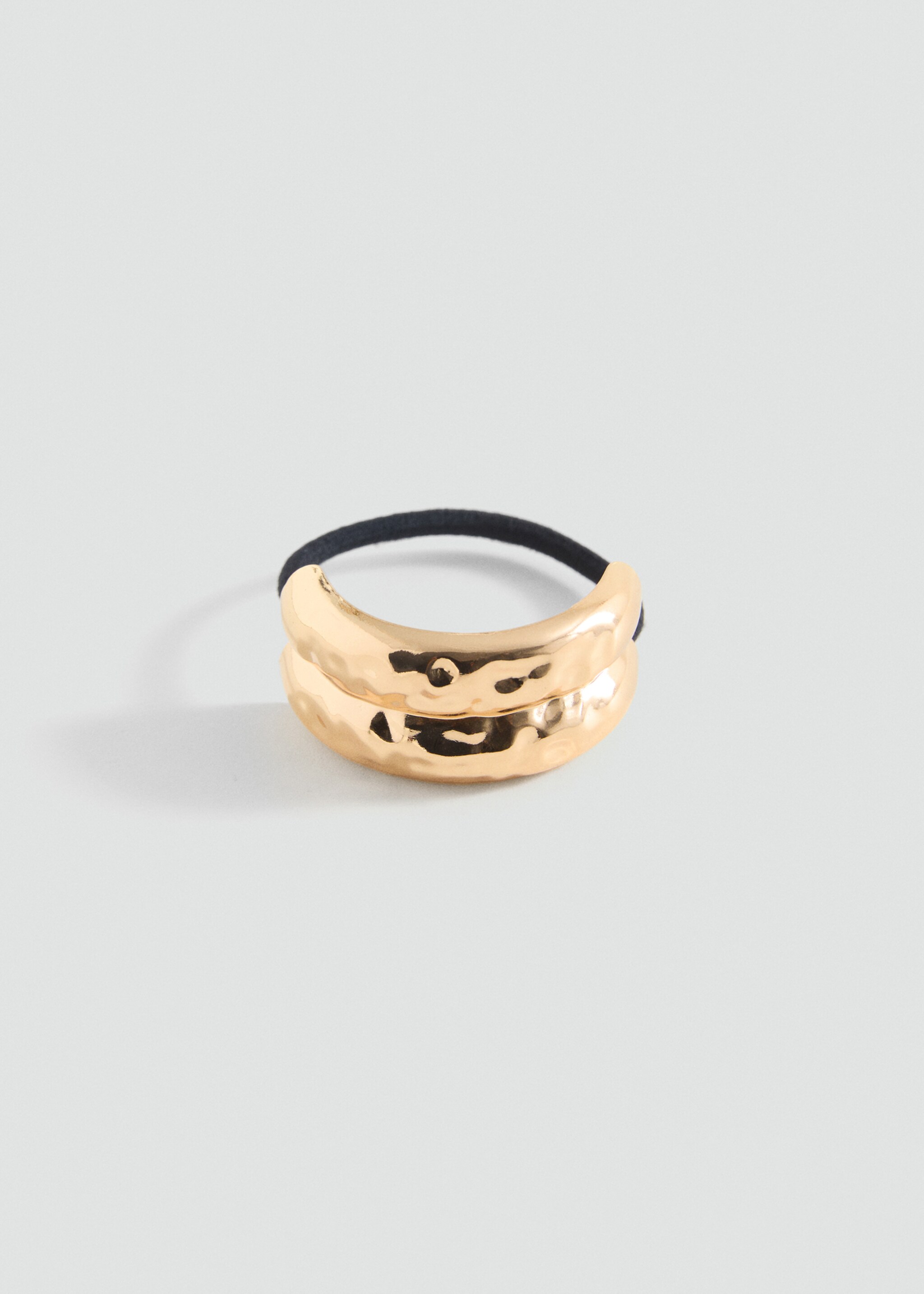 Haarelastiekje met metalen appliqué - Artikel zonder model, Goud. Ref: 87036364-00.