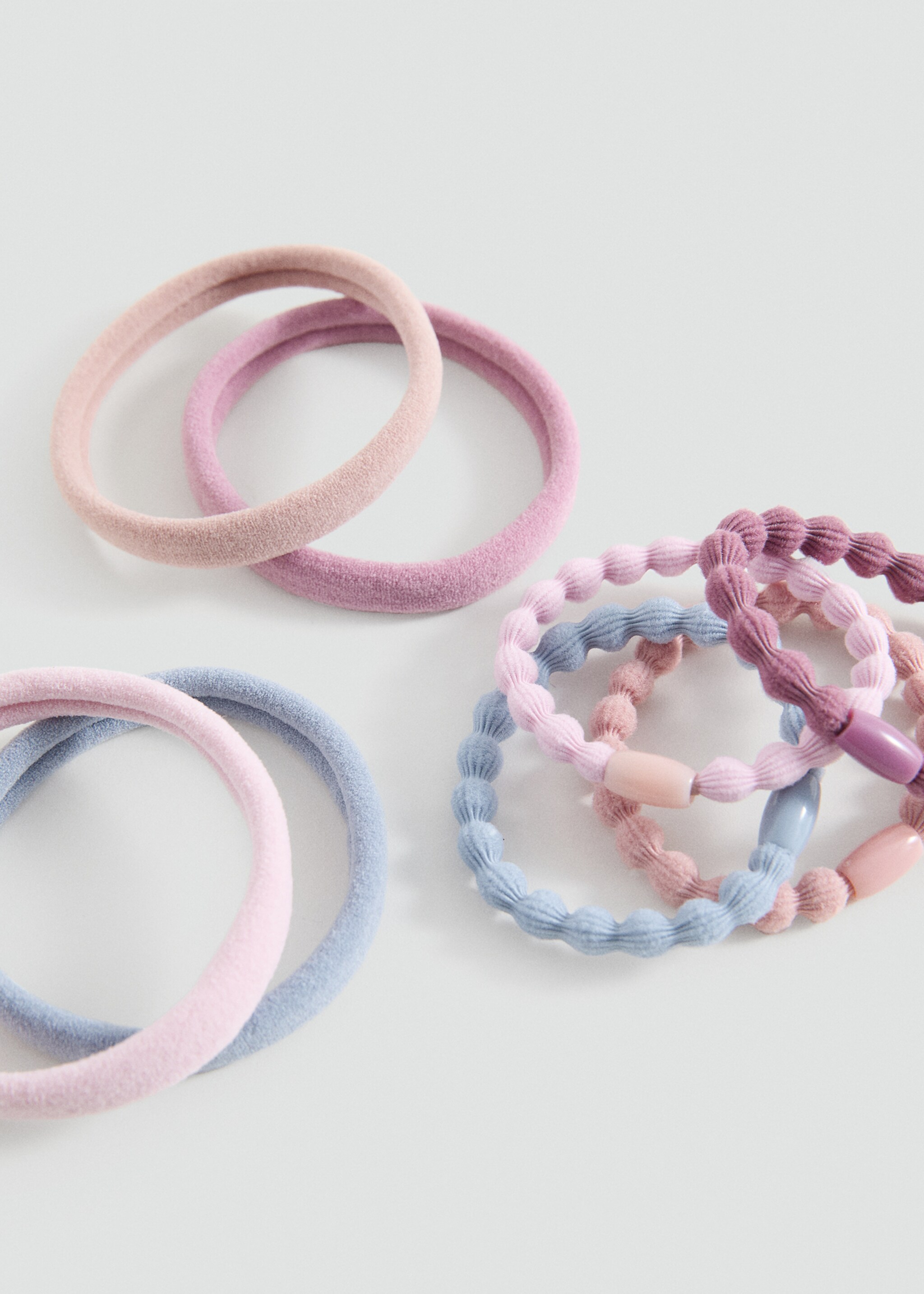Pack hair ties - Medium plane, Pale Pink. Ref: 87036365-00.