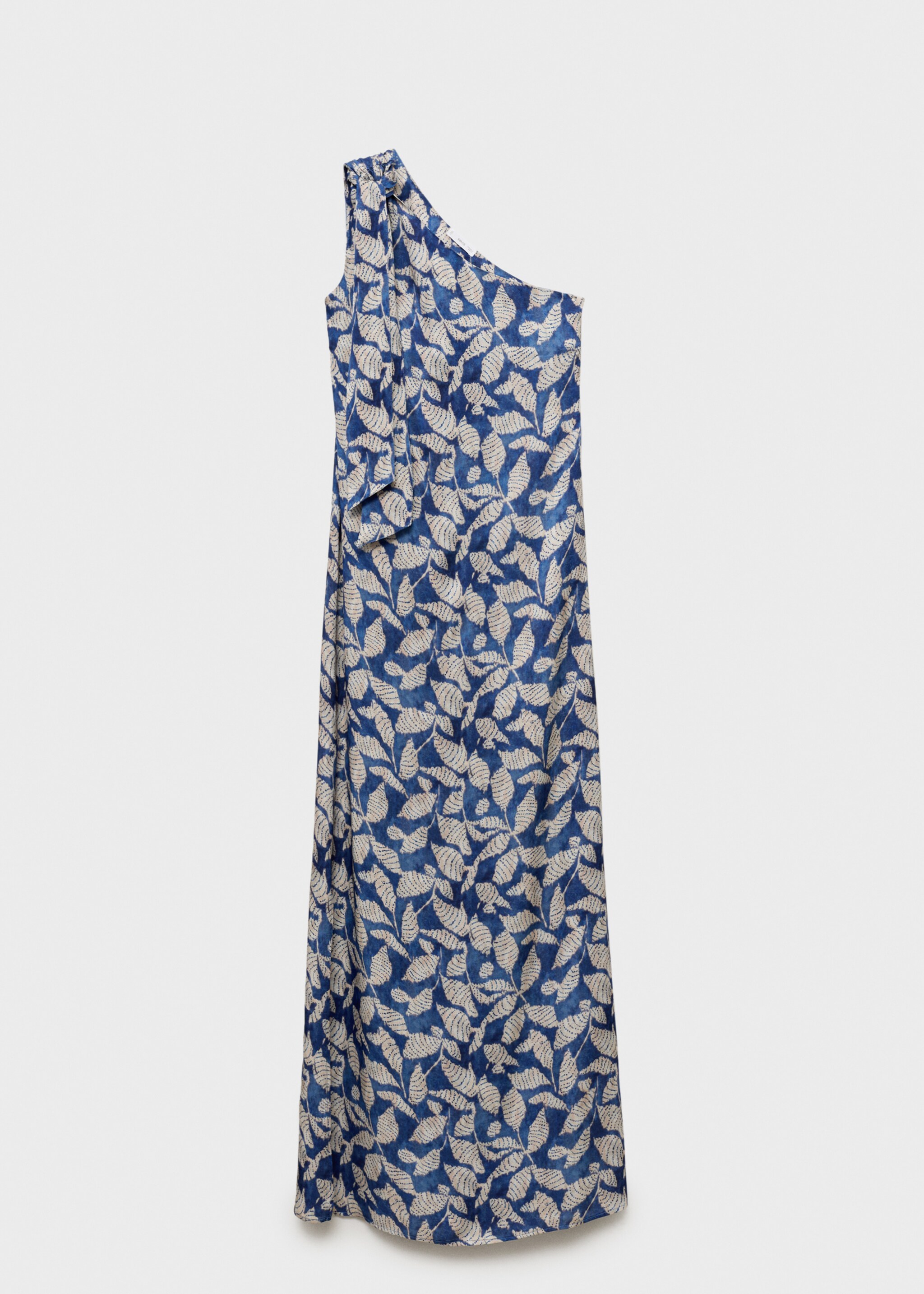 Printed asymmetrical dress - Article without model, Dark Navy. Ref: 87036369-00.