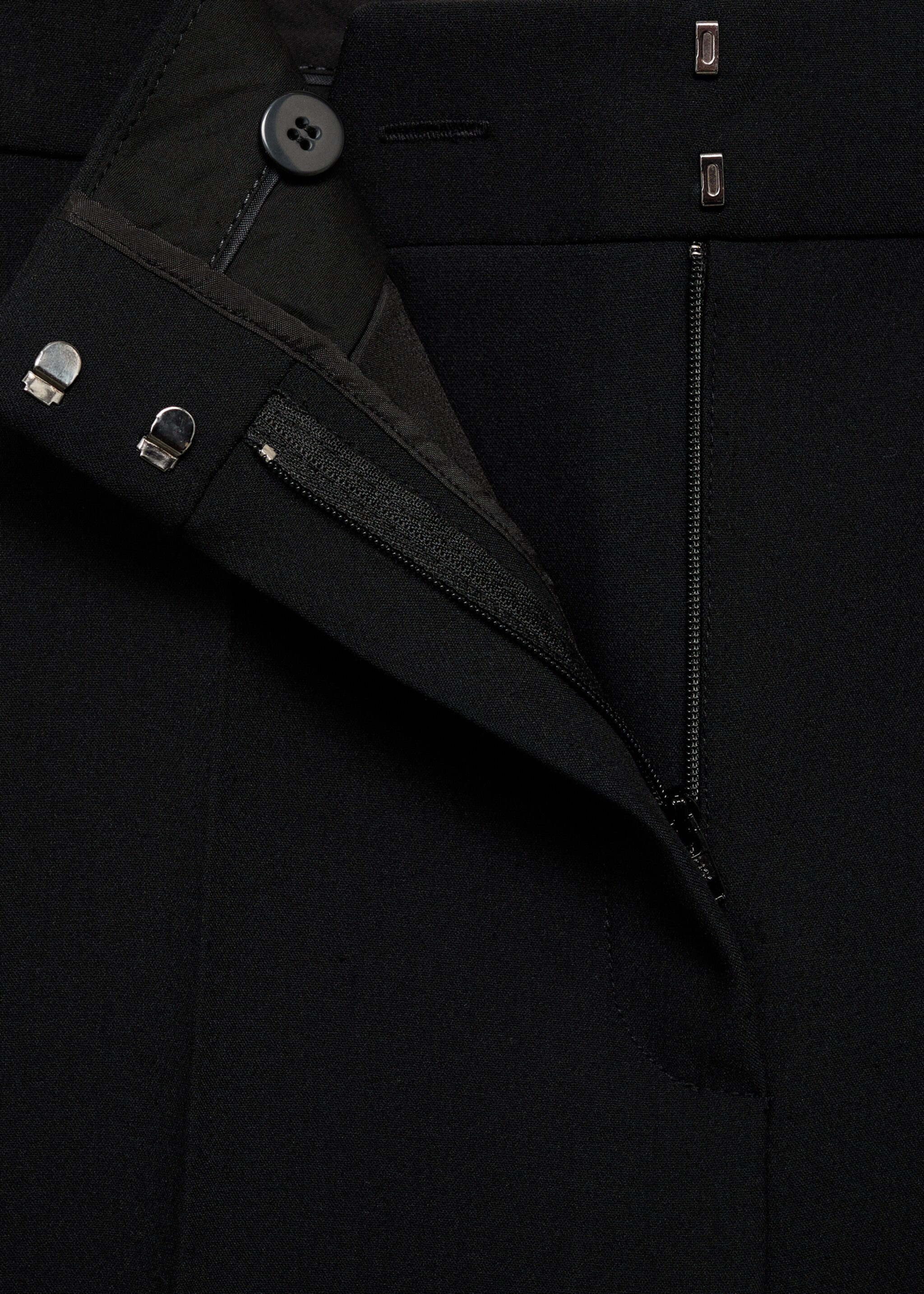 Maxi wide leg suit pants - Details of the article 8, Black. Ref: 87036375-00.