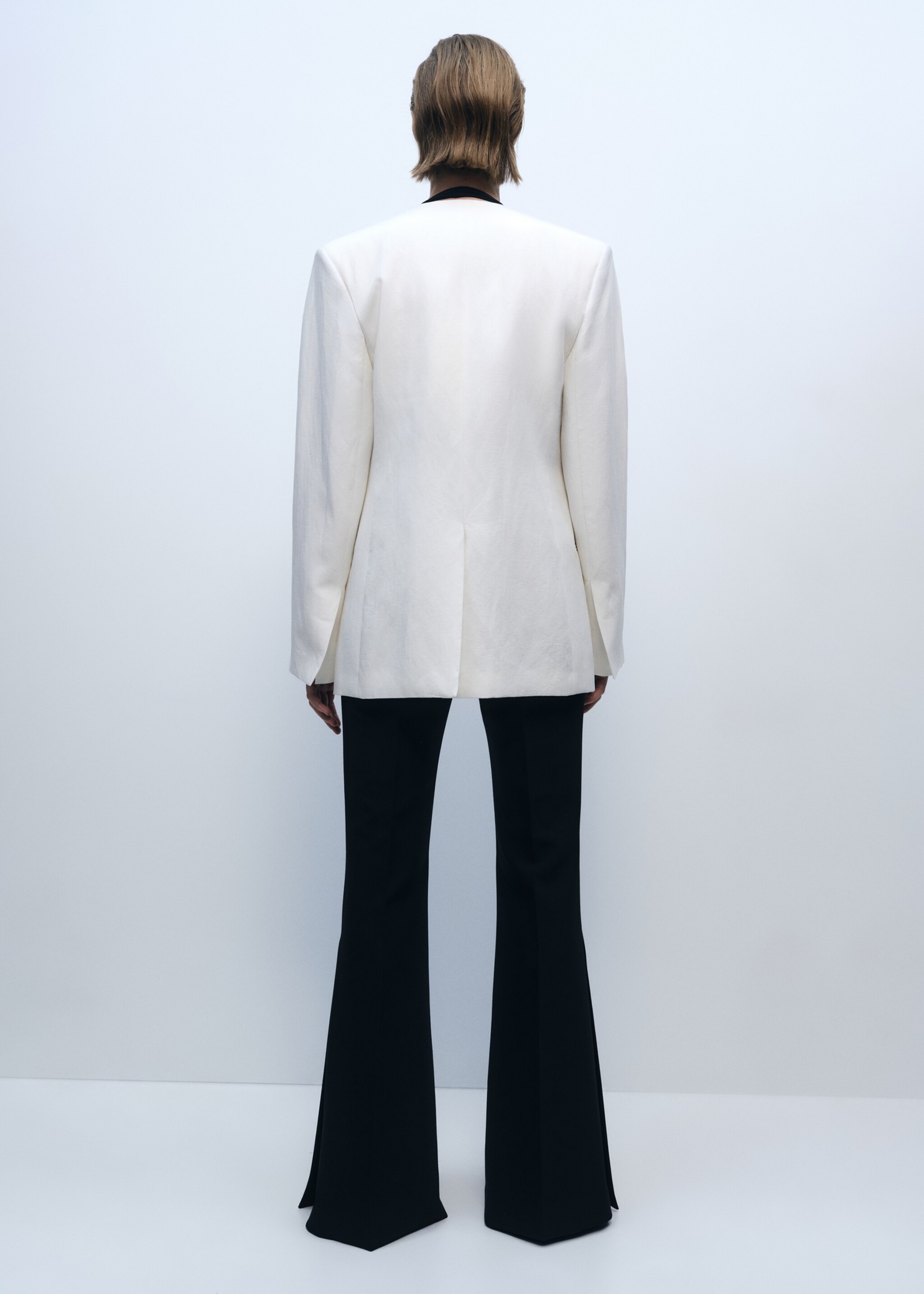 Maxi wide leg suit pants - Reverse of the article, Black. Ref: 87036375-00.