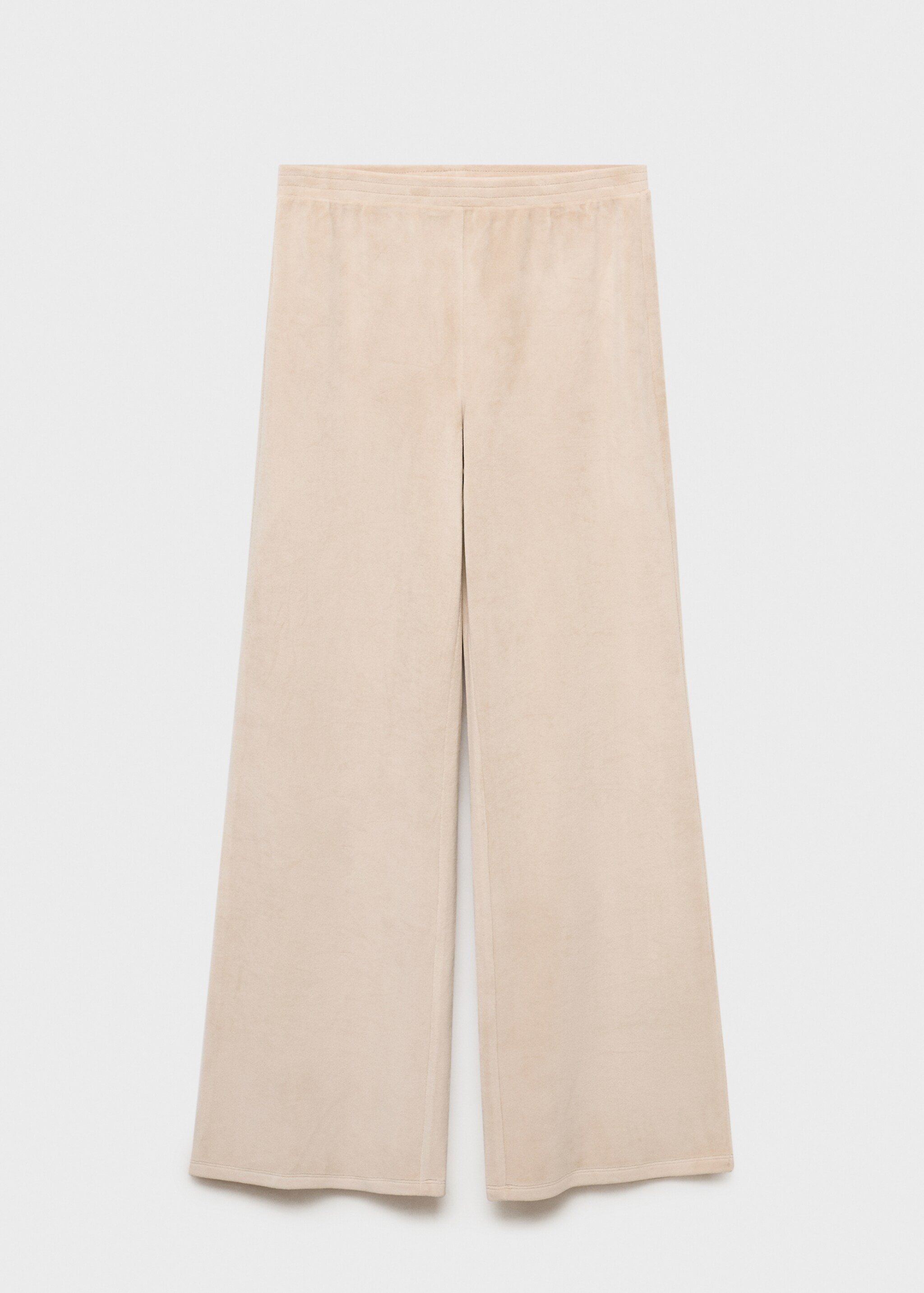 Soft-touch velour trousers - Article without model, Light/Pastel Grey. Ref: 87036710-00.