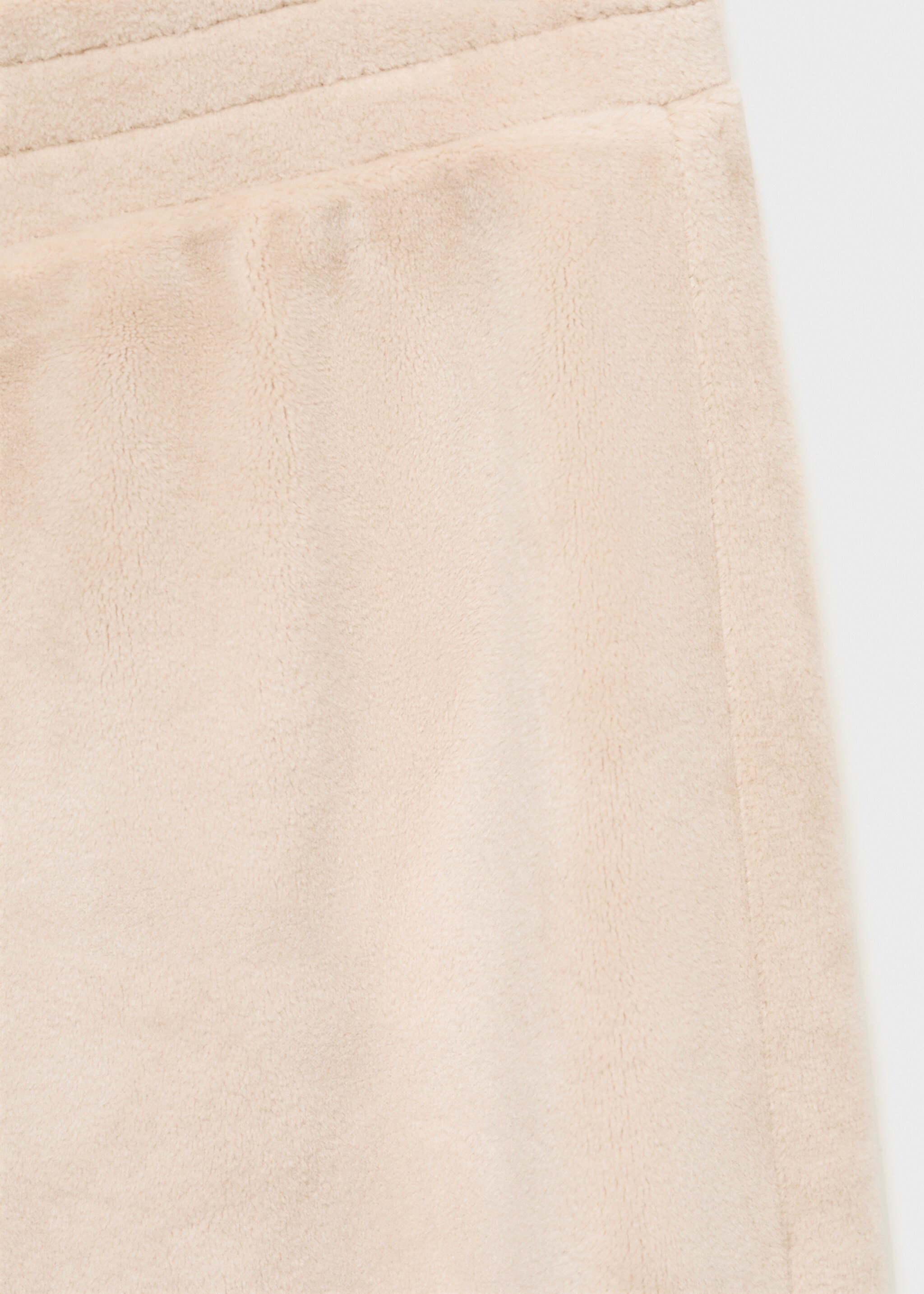 Soft-touch velour trousers - Details of the article 8, Light/Pastel Grey. Ref: 87036710-00.
