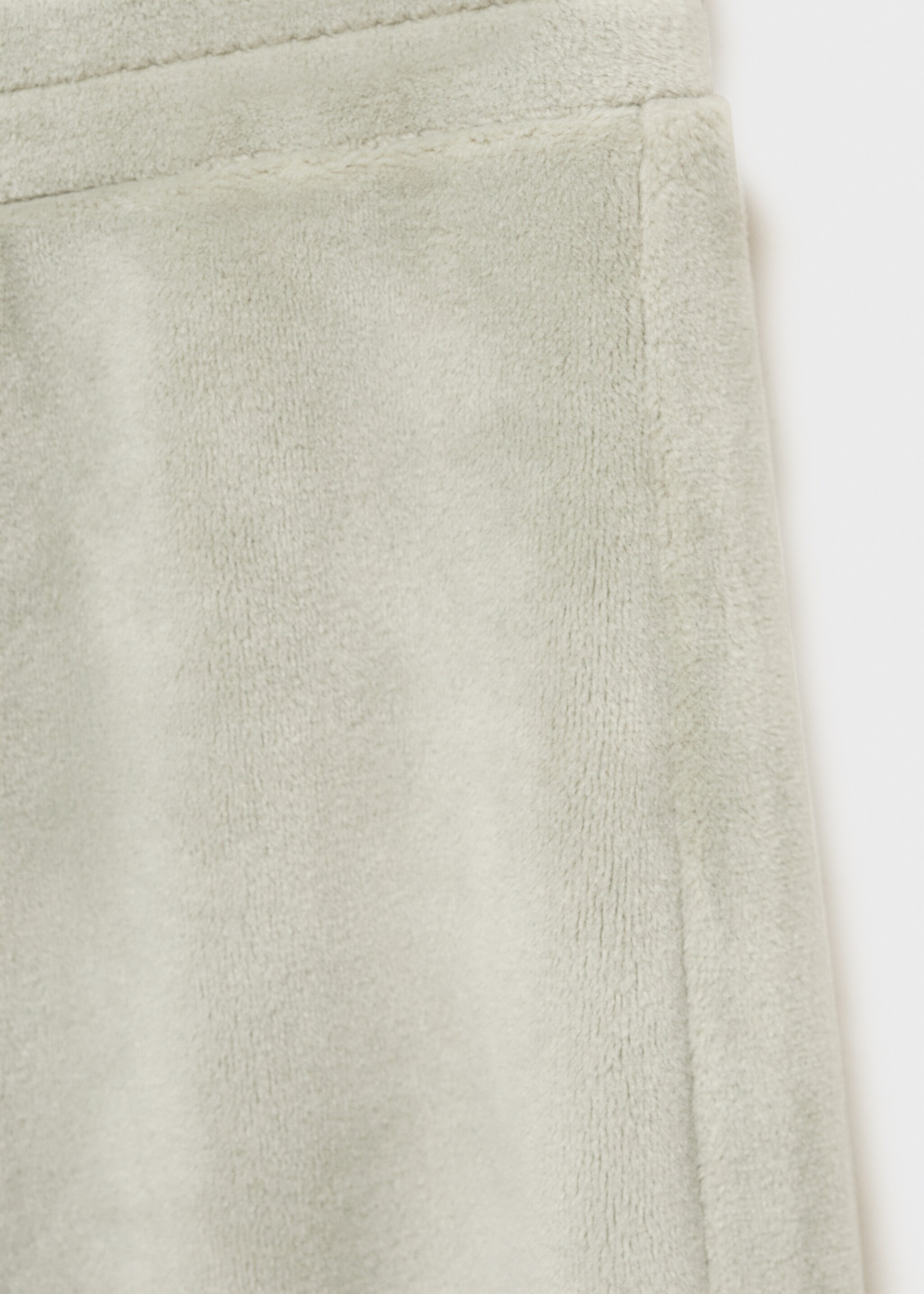 Soft-touch velour trousers - Details of the article 8, Aqua Green. Ref: 87036710-00.