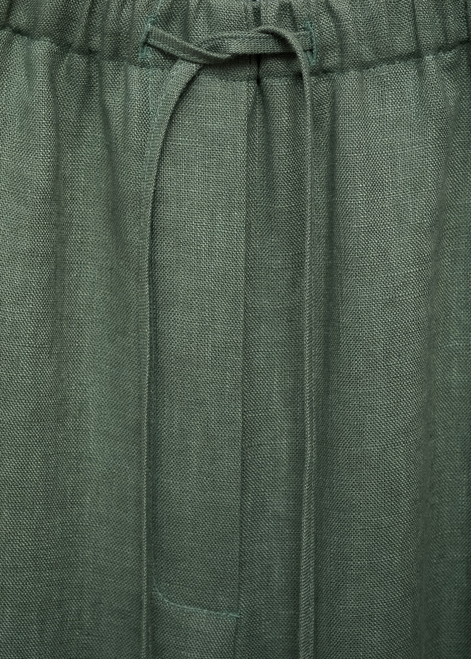 Straight linen-blend trousers - Details of the article 8