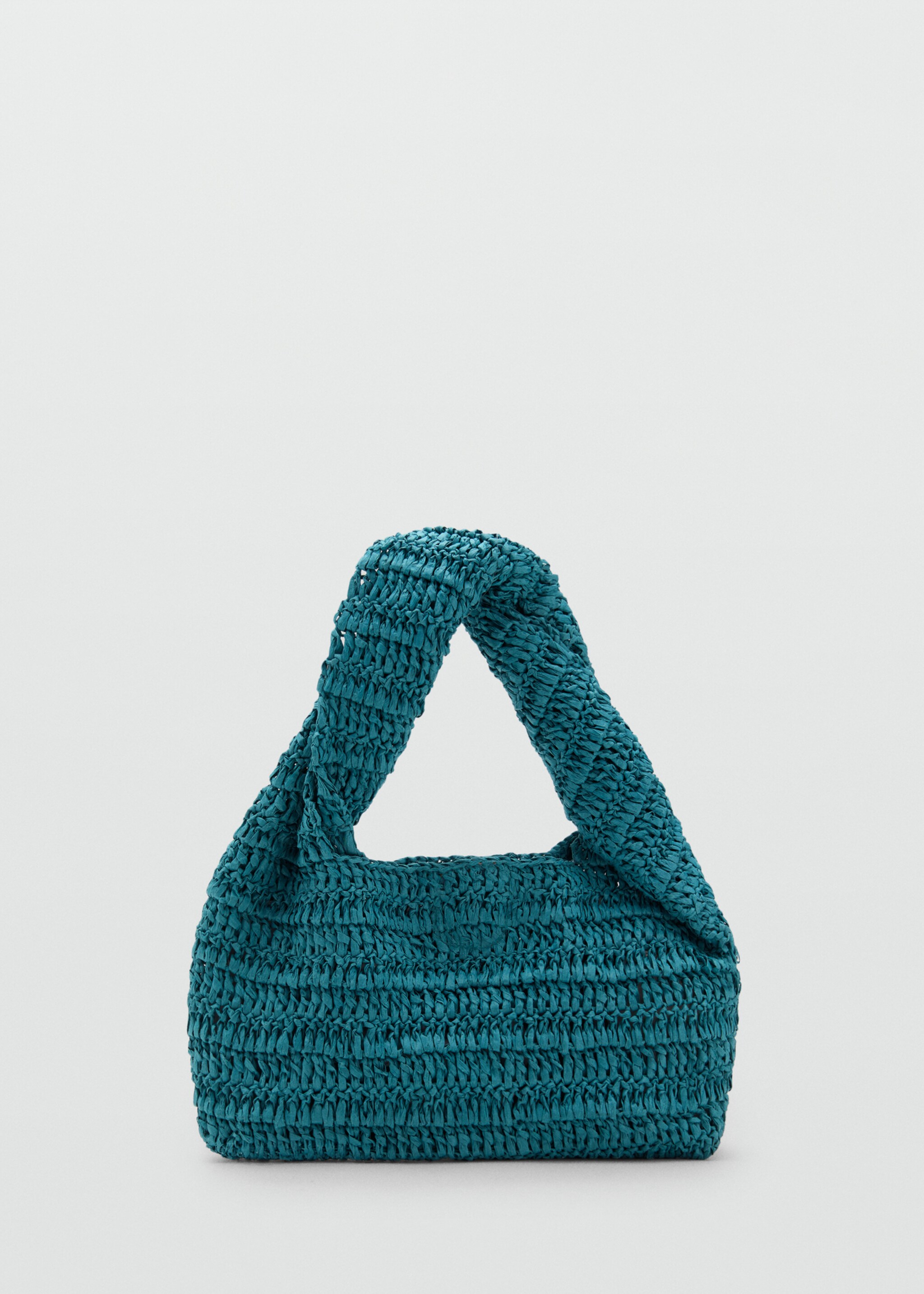 Handtasche aus Naturfaser - Artikel ohne Model, Türkis. Ref: 87036723-00.