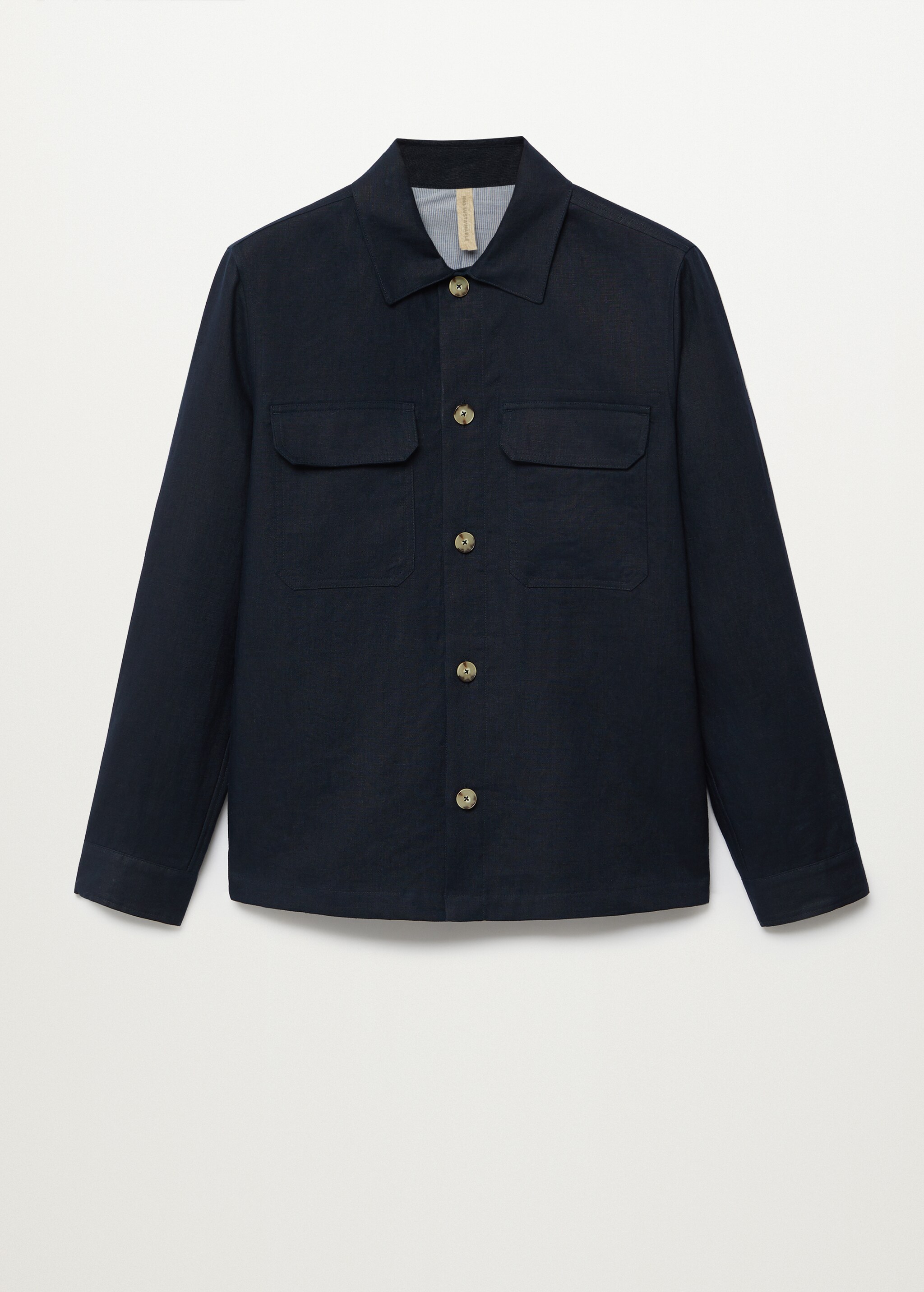 Overshirt 100% λινό τσέπες - Προϊόν χωρίς μοντέλο