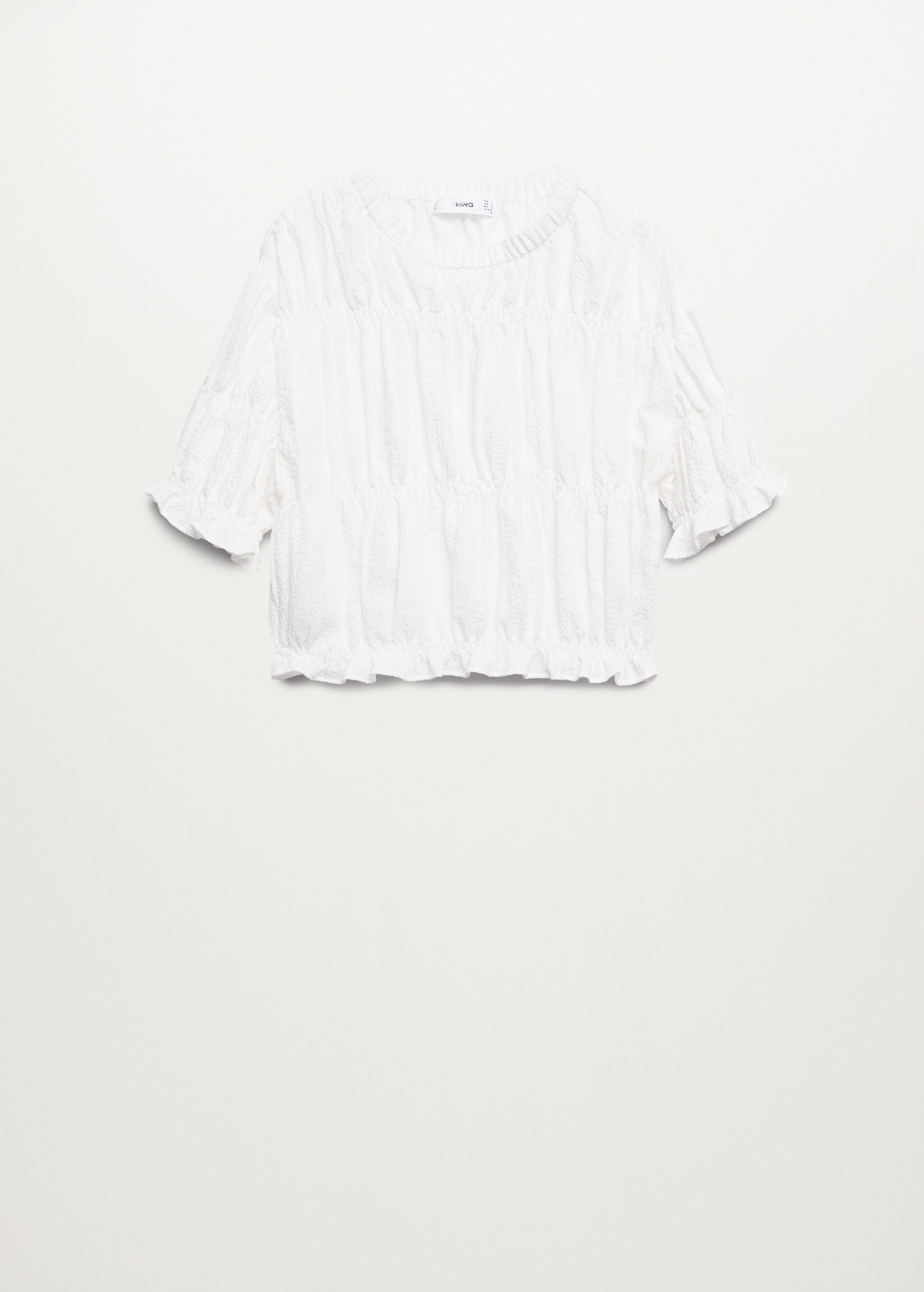 Crop top s nabíráním - Zboží bez modelu