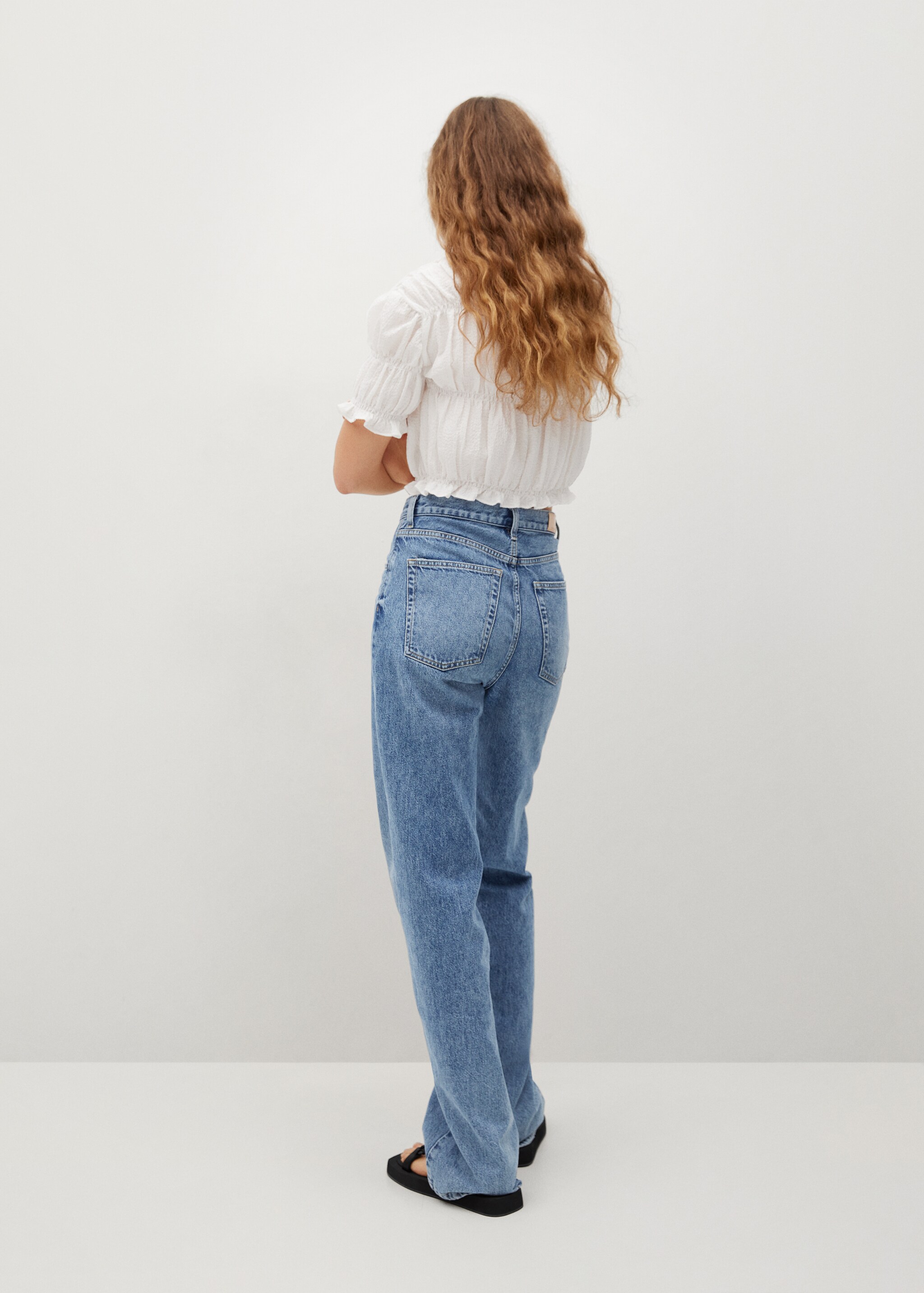 Crop top s nabíráním - Zadní strana zboží