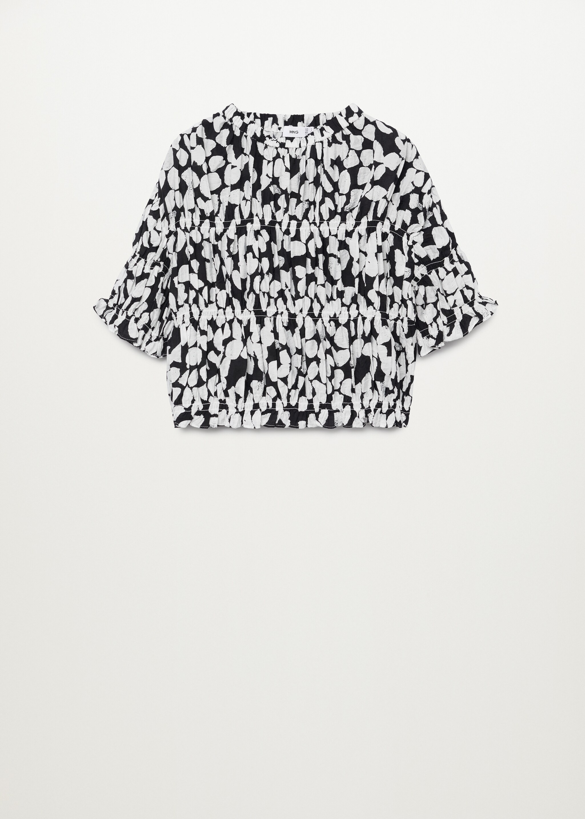 Crop top s nabíráním - Zboží bez modelu