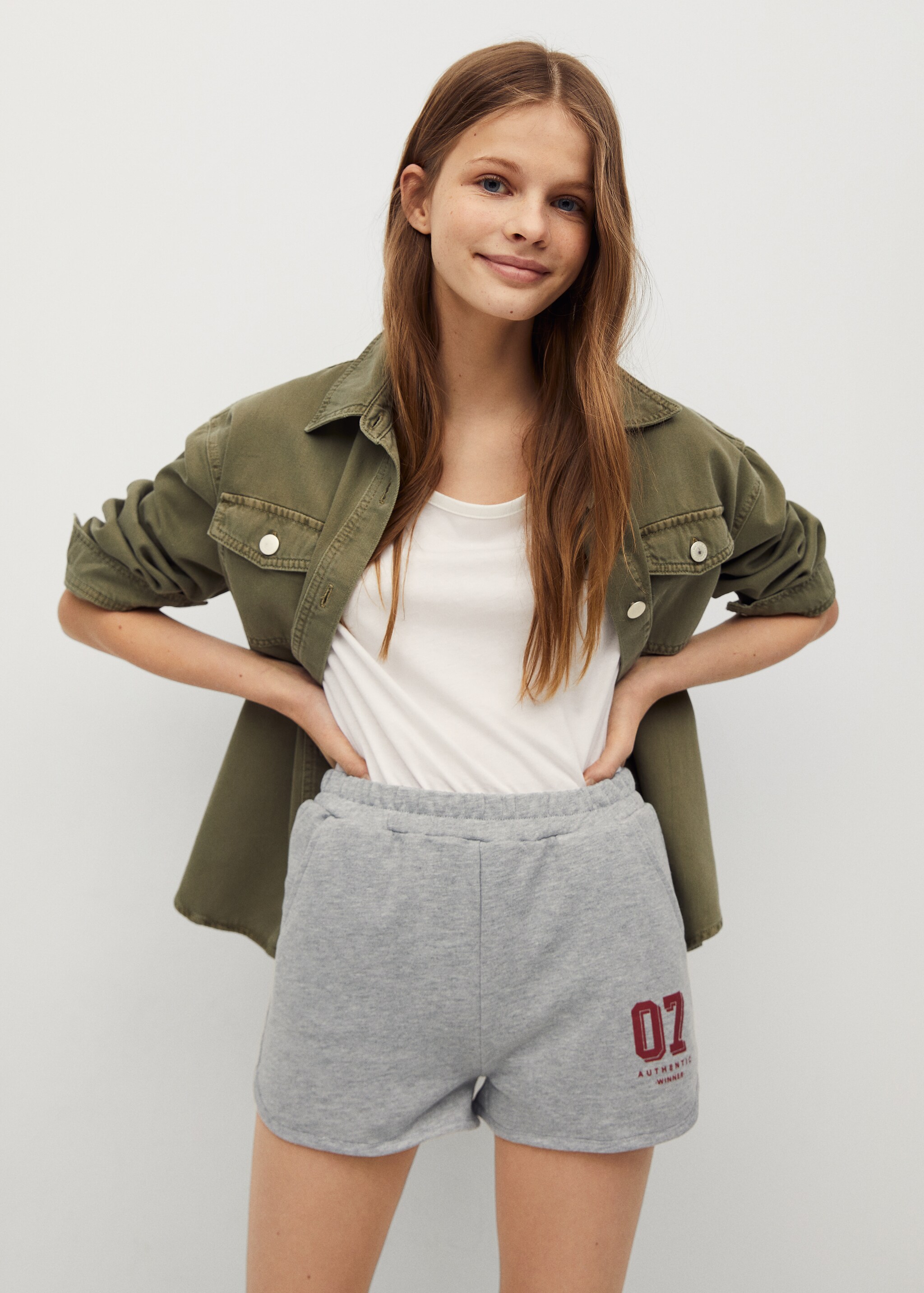 Short algodón estampado - Plano medio