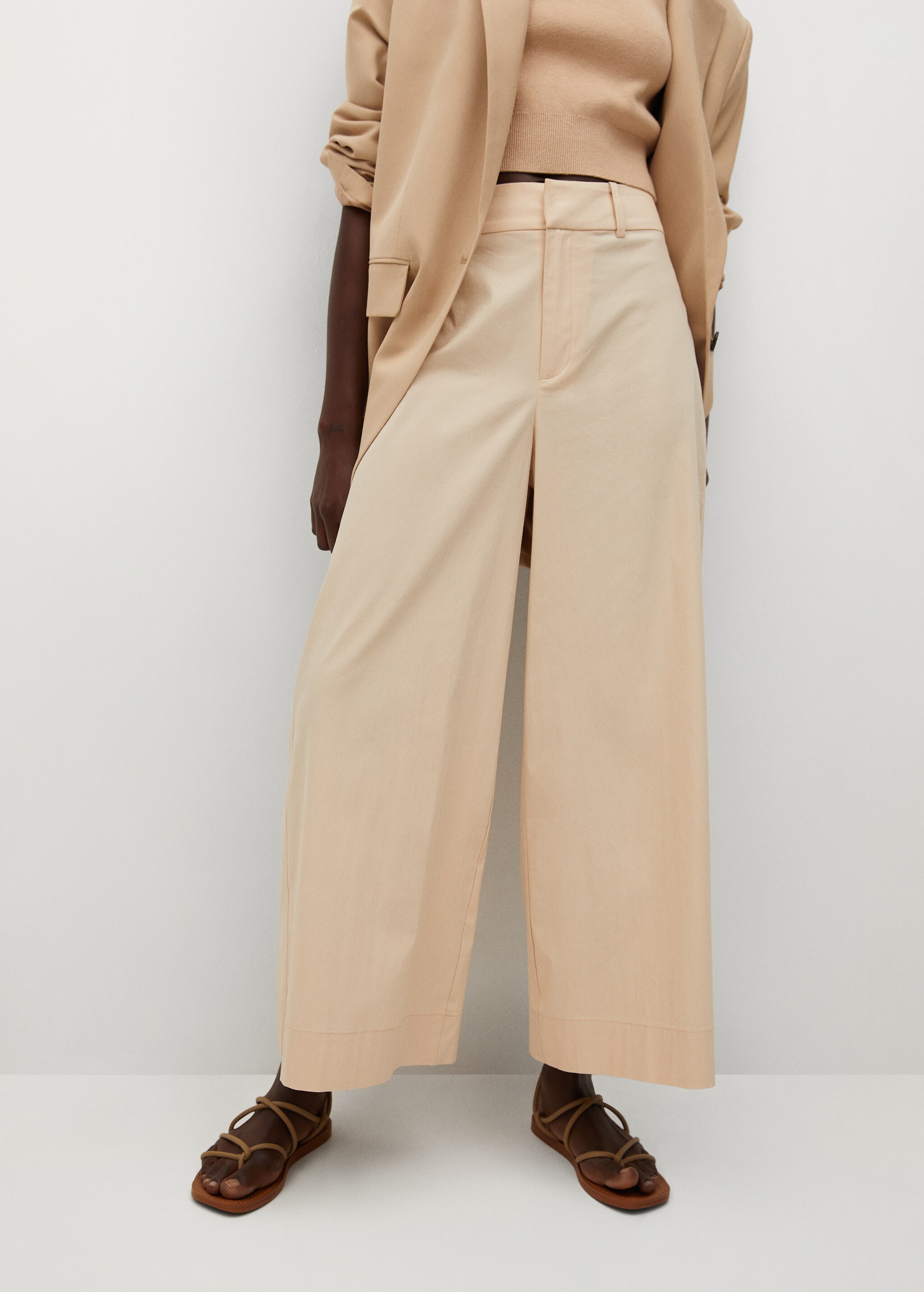 Pantalón culotte algodón - Plano medio