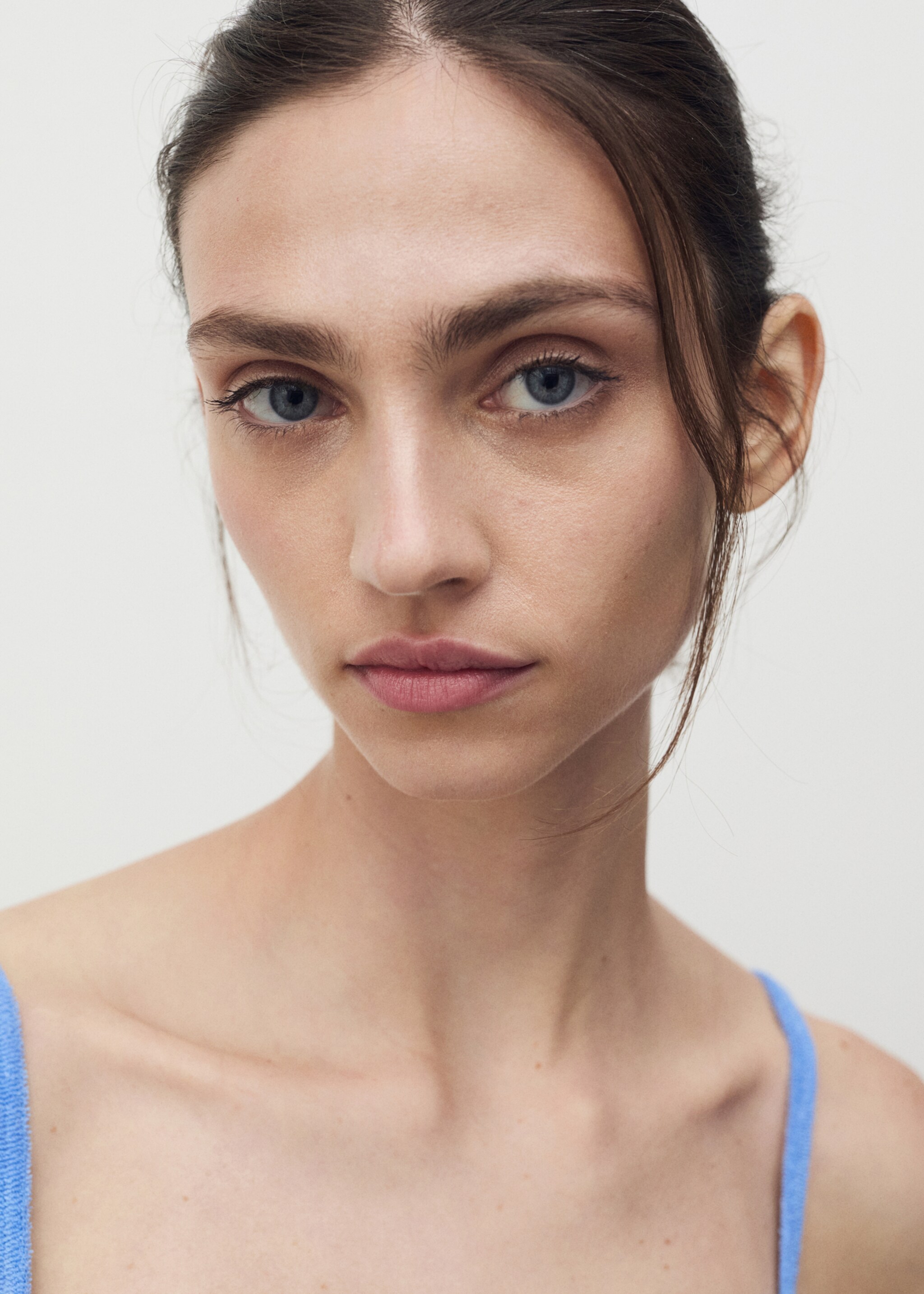 Terry katoenen jurk - Detail van het artikel 1, Blauw. Ref: 87037170-00.