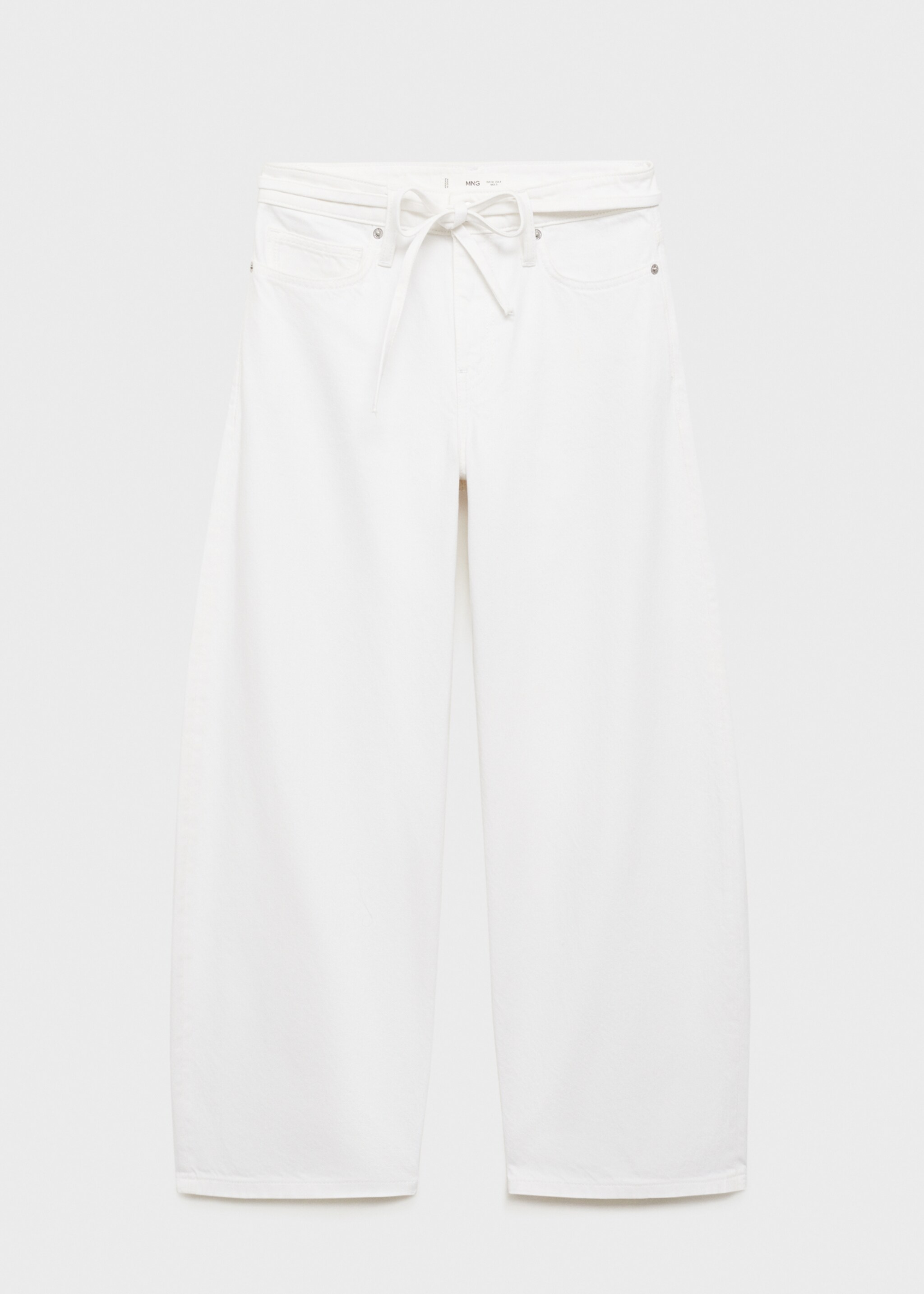 Balloon jeans with belt - Article without model, White. Ref: 87037174-00.