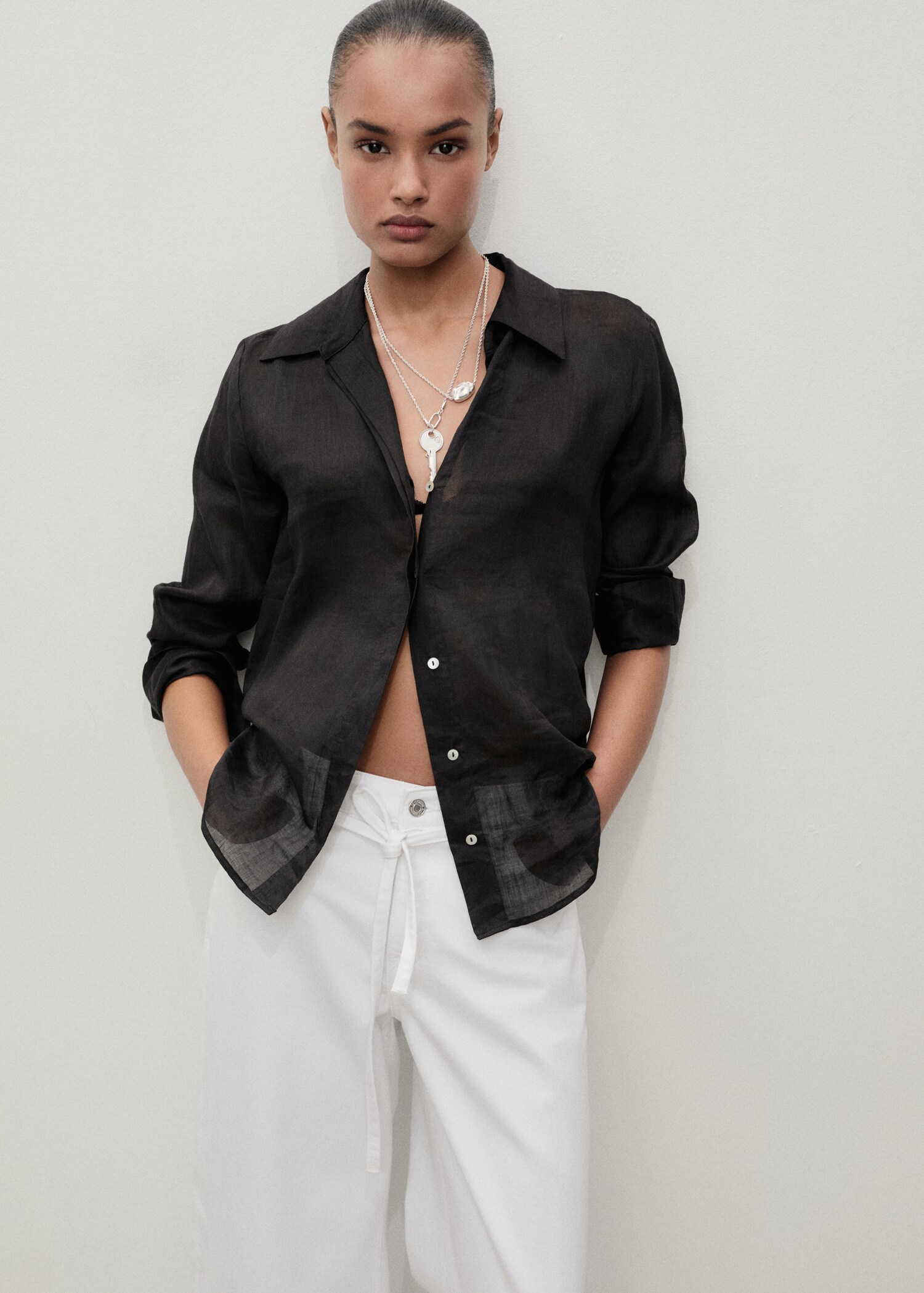 Balloon jeans with belt - Details of the article 1