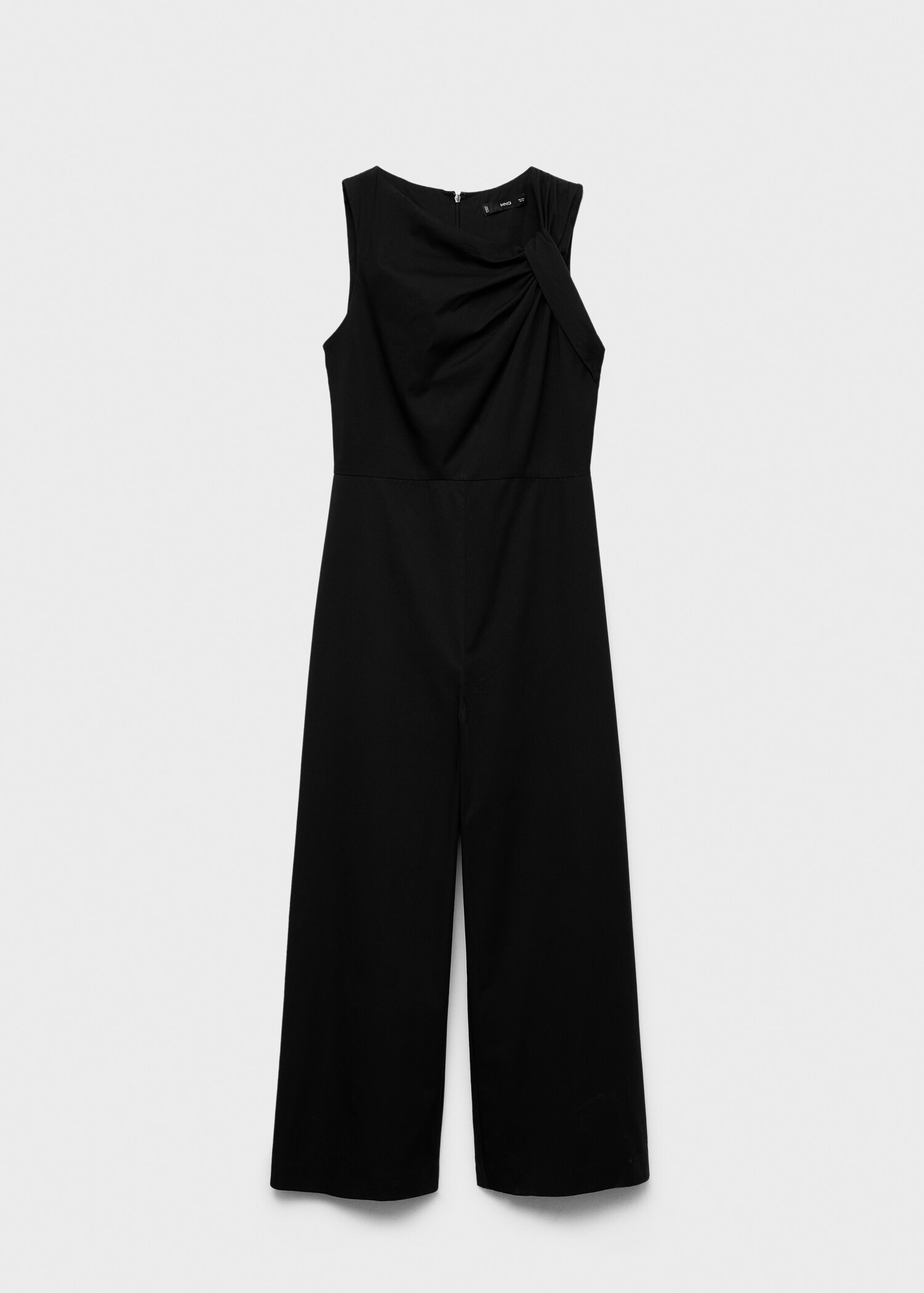 Long culotte jumpsuit with draped neck - Article without model