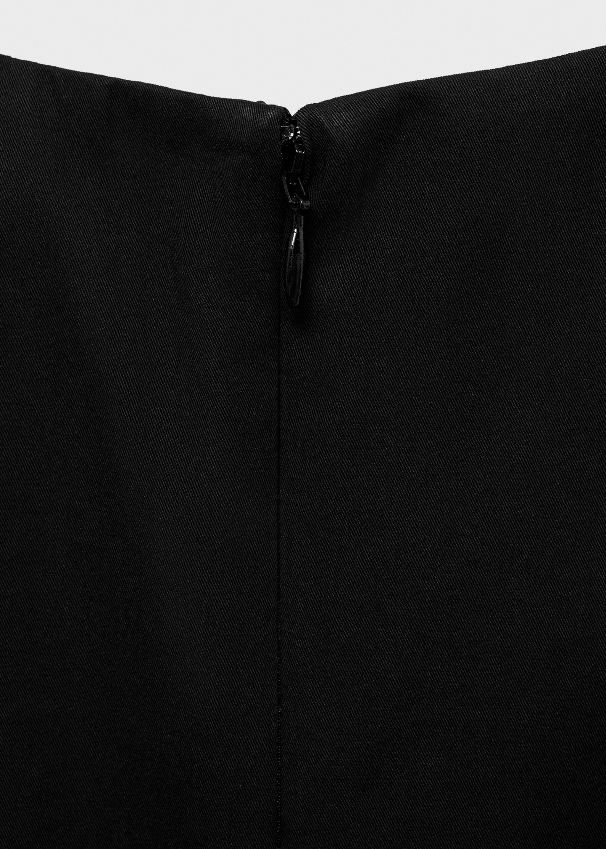 Long culotte jumpsuit with draped neck - Details of the article 0, Black. Ref: 87037195-00.