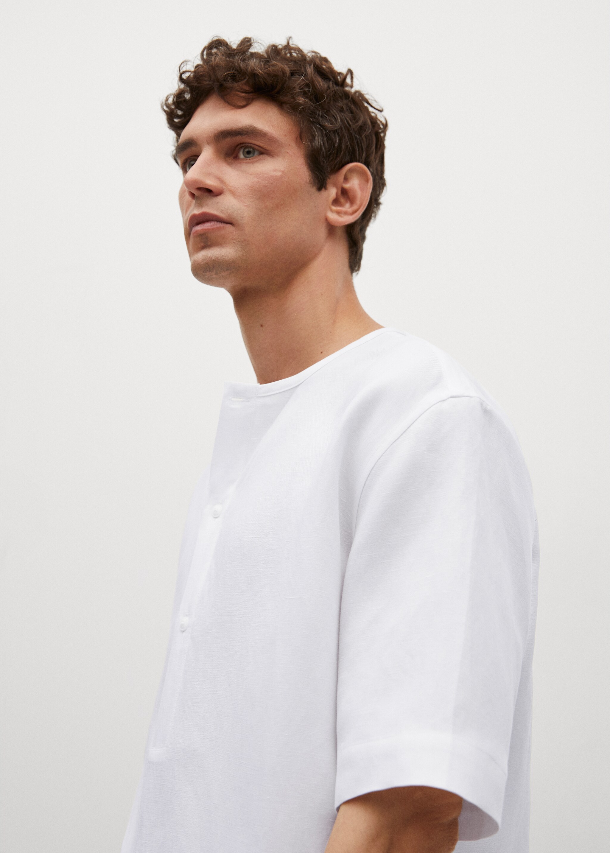 Camisa slim fit lyocell lino - Detalle del artículo 1
