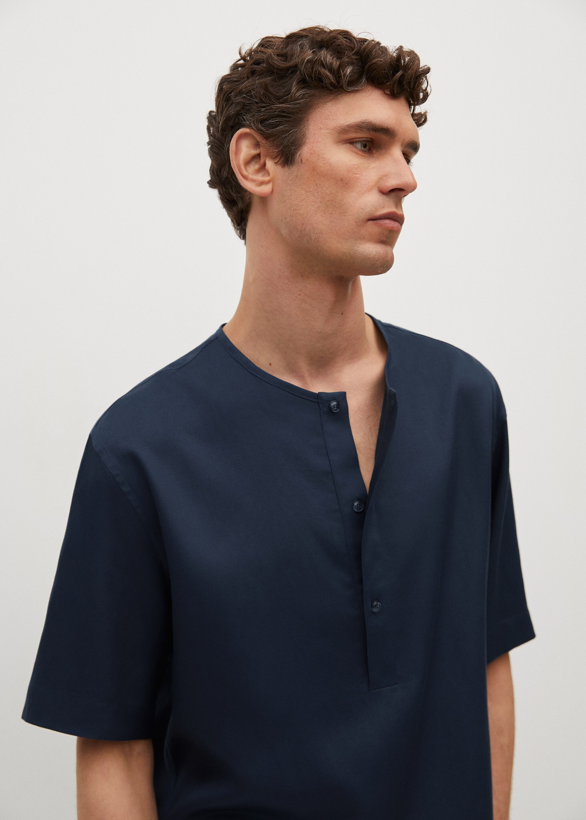 Camisa slim fit lyocell lino - Detalle del artículo 1
