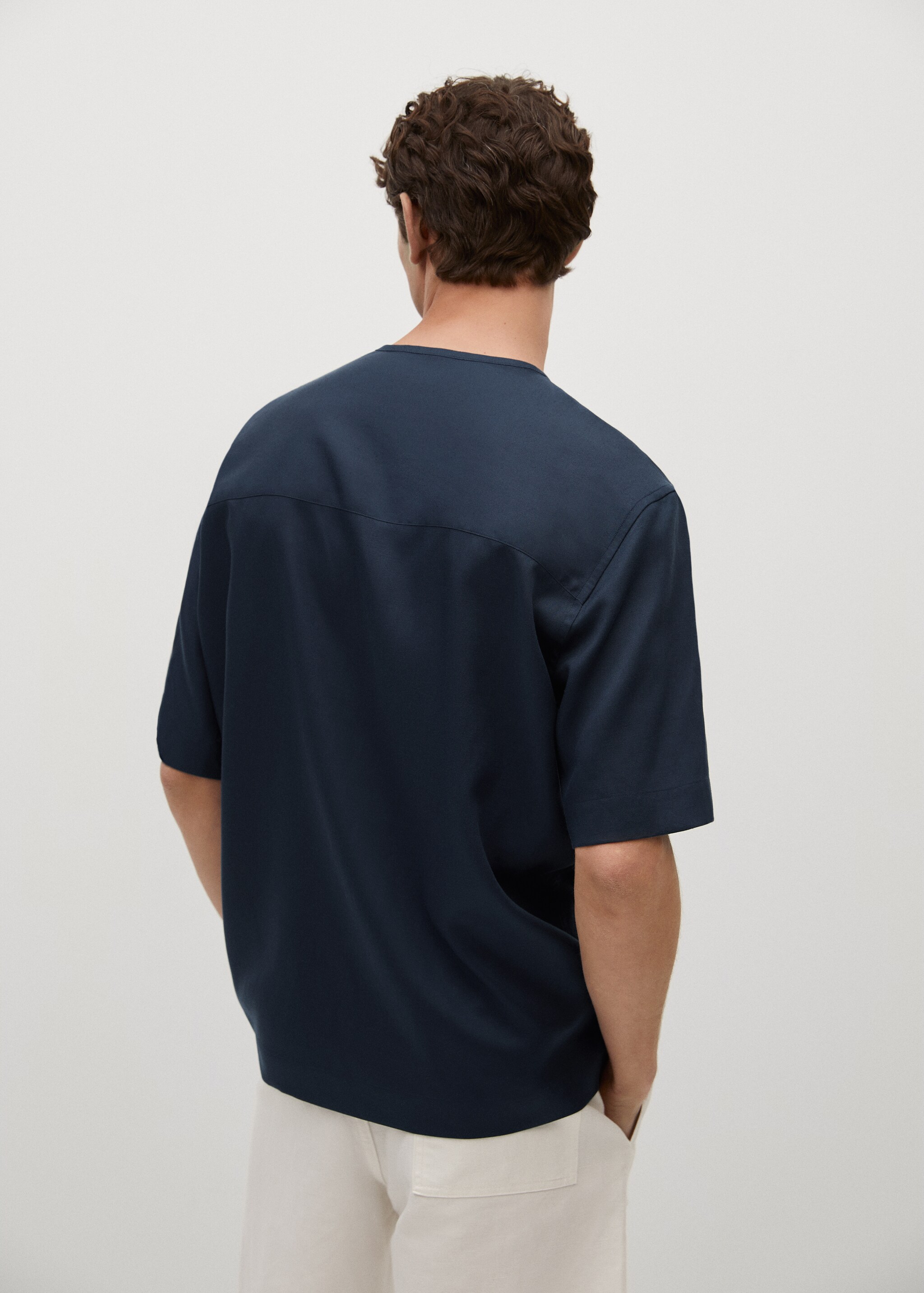 Camisa slim fit lyocell lino - Reverso del artículo