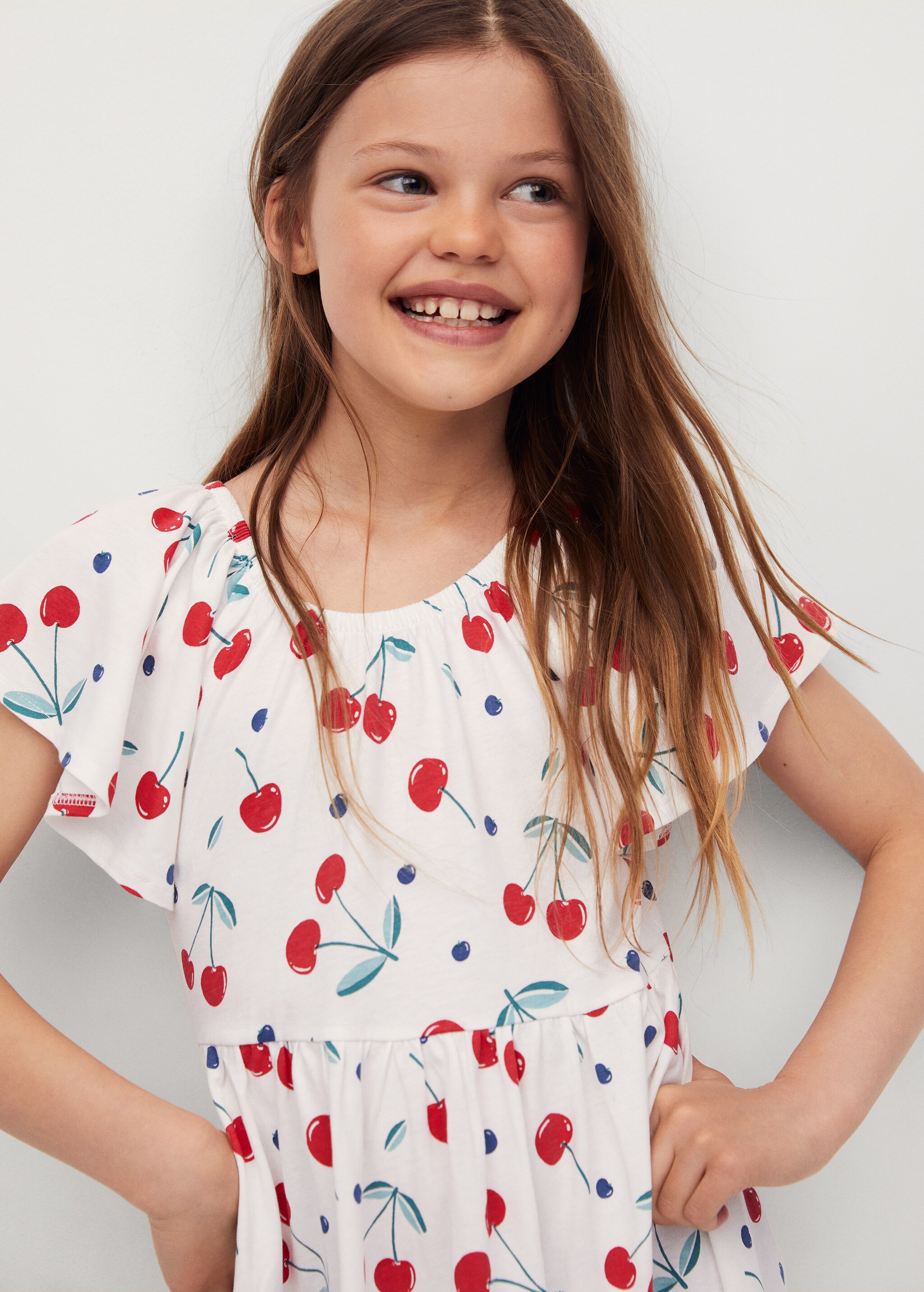 Vestido algodón estampado - Plano medio