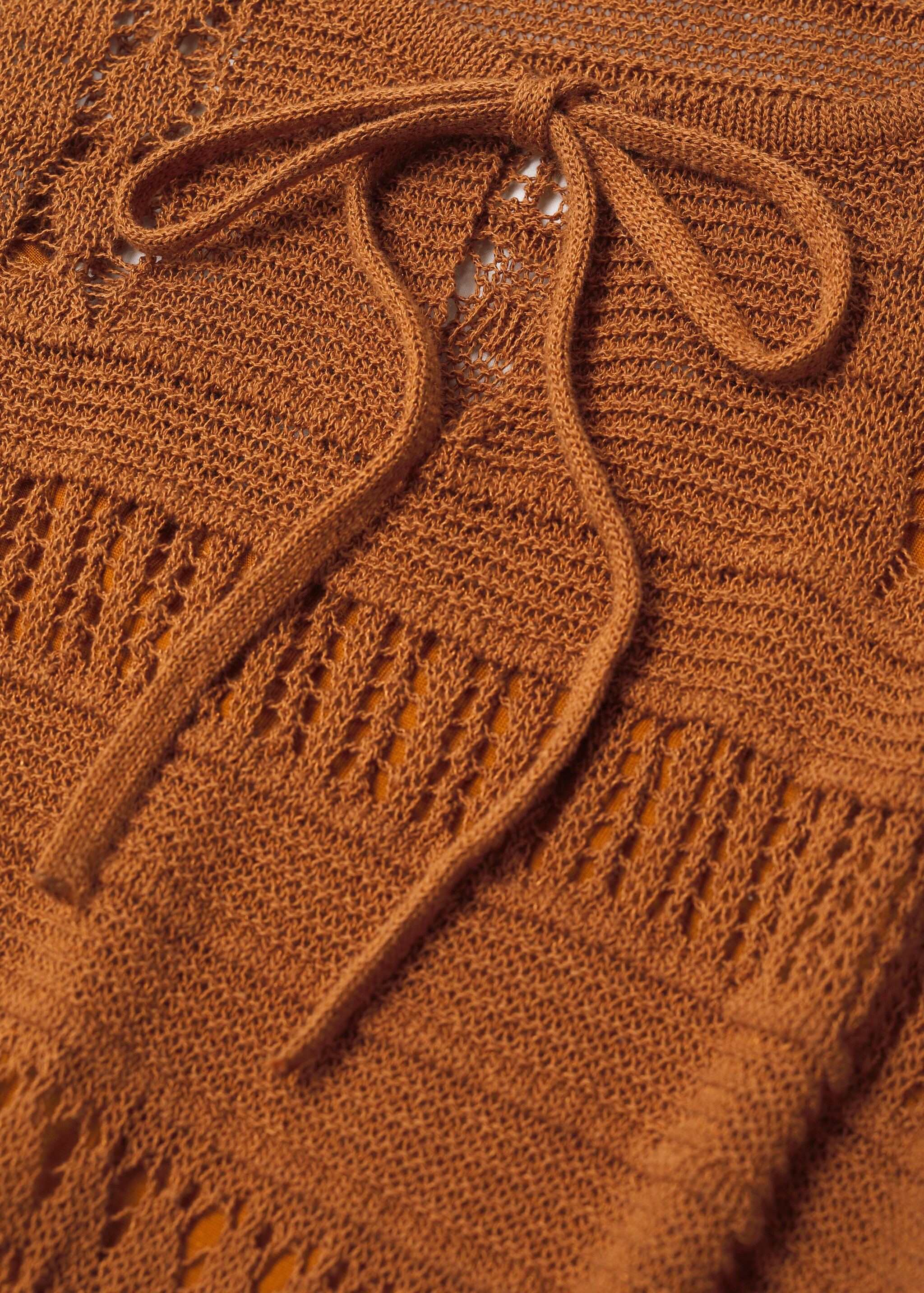 Openwork knit dress with fringes - Details of the article 8
