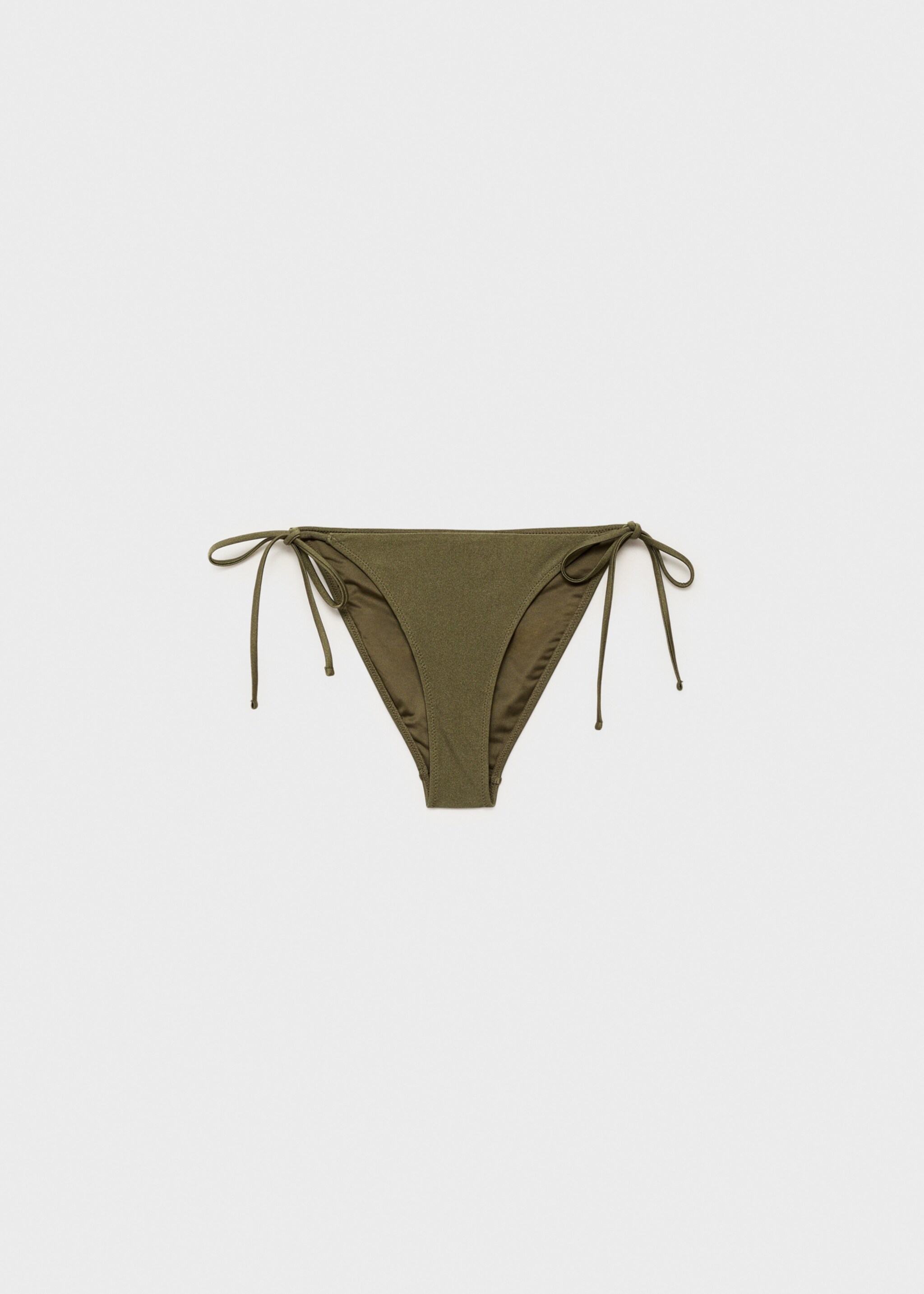 Slip bikini finitura raso - Articolo senza modello, Kaki. Ref: 87037685-00.