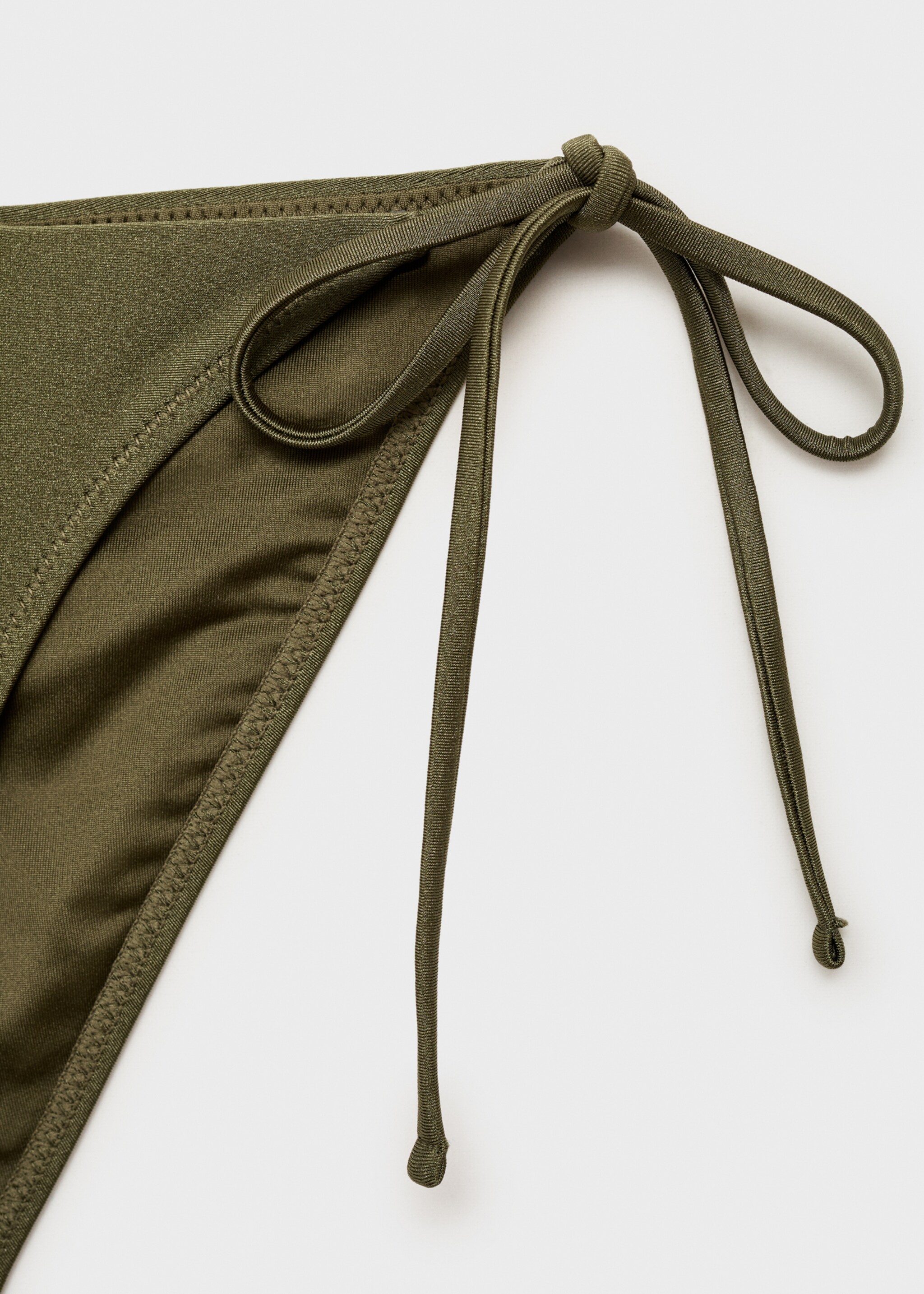Slip bikini finitura raso - Dettaglio dell'articolo 8, Kaki. Ref: 87037685-00.