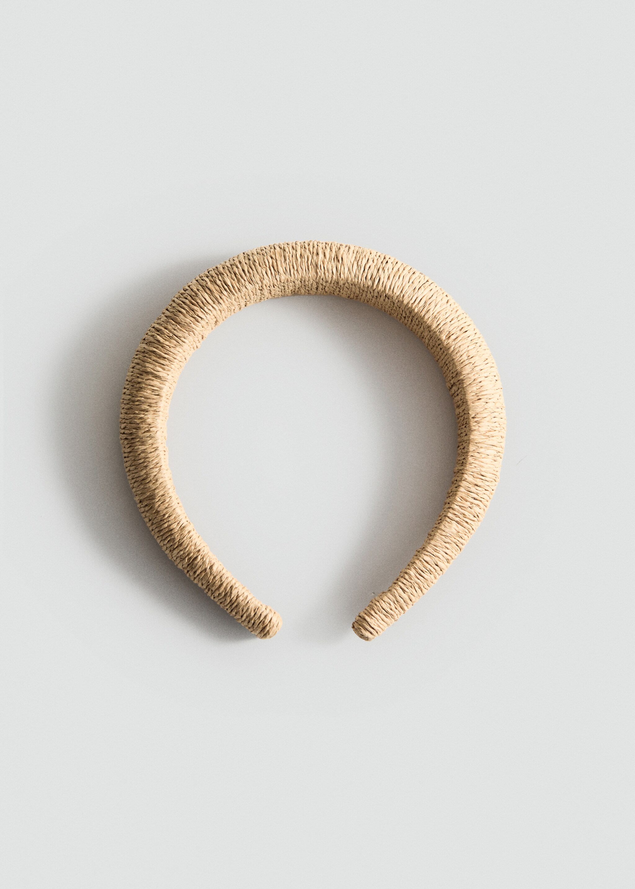 Natural fibre headband - Article without model, Beige. Ref: 87037691-00.