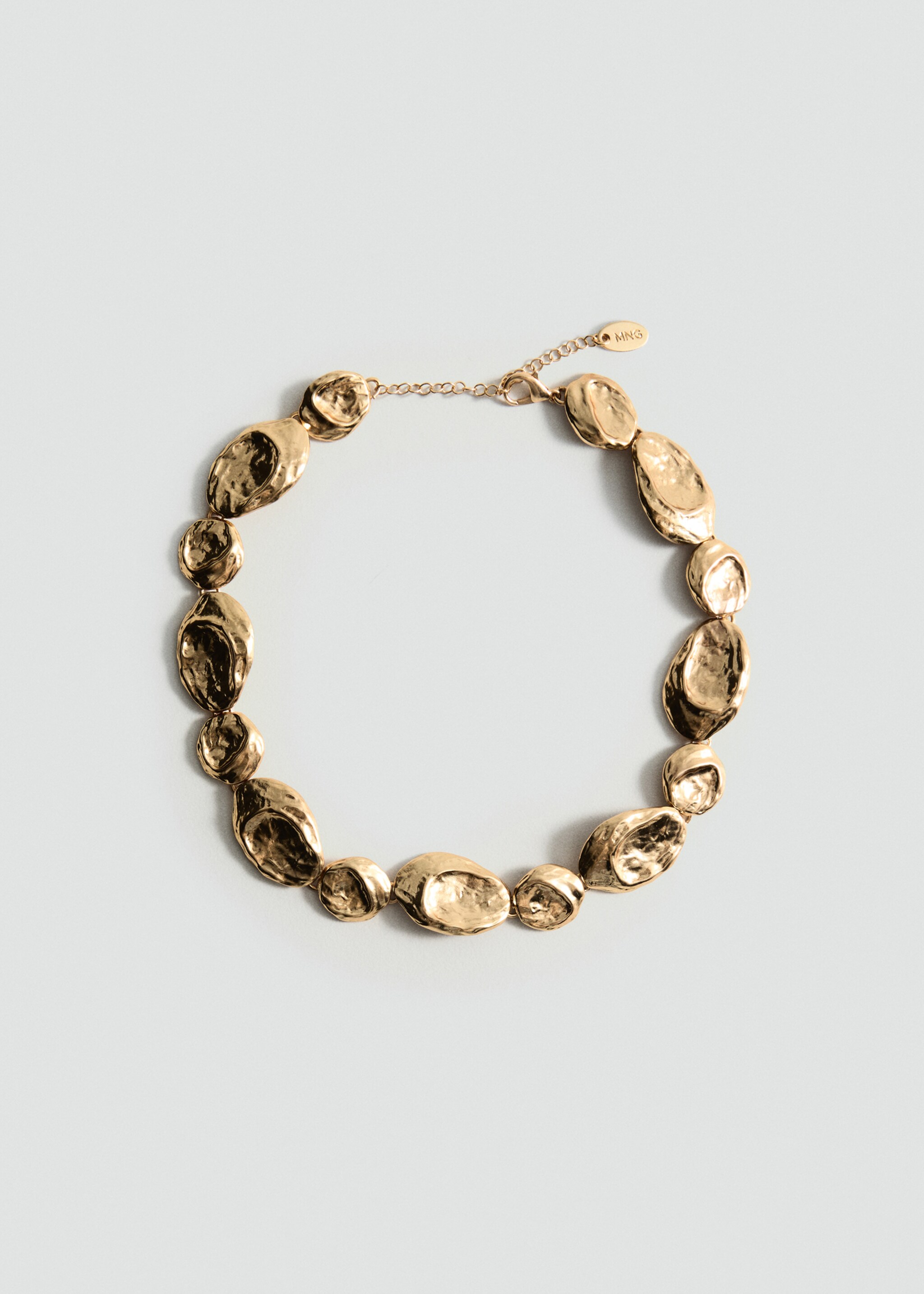 Textured coin necklace - Article without model, Gold. Ref: 87037701-00.