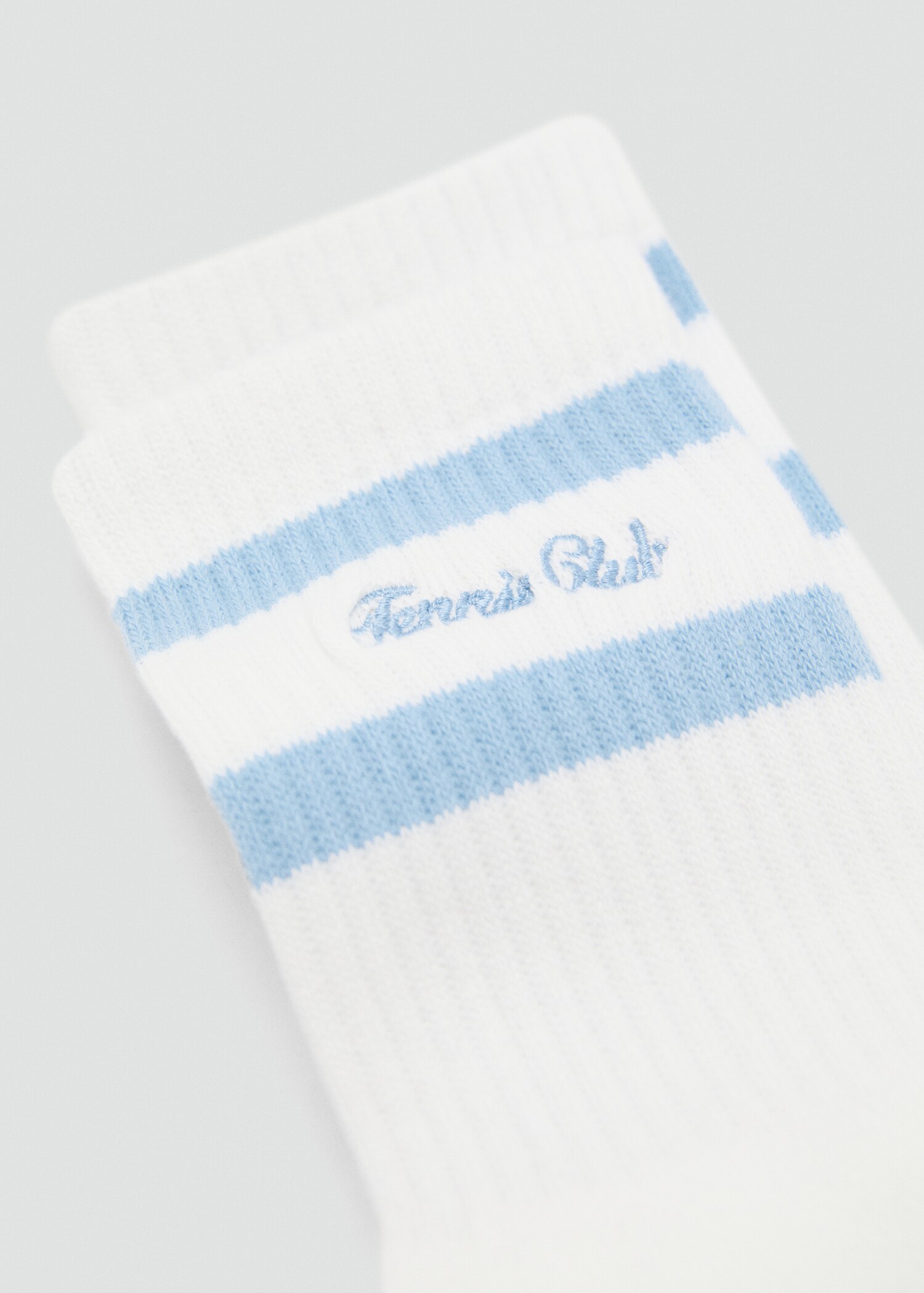 Chaussettes rayées avec message brodé - Plan moyen
