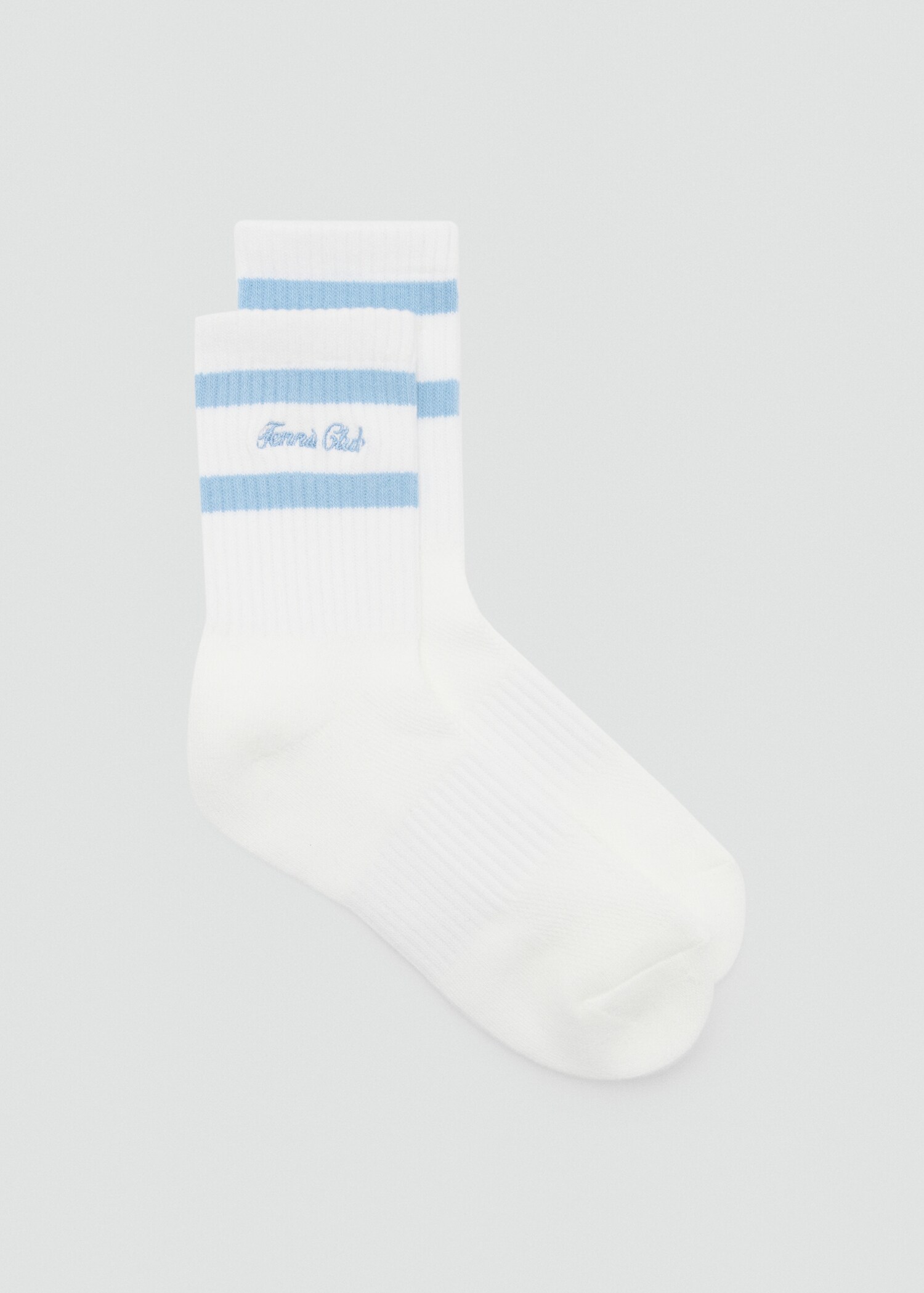 Chaussettes rayées avec message brodé - Article sans modèle