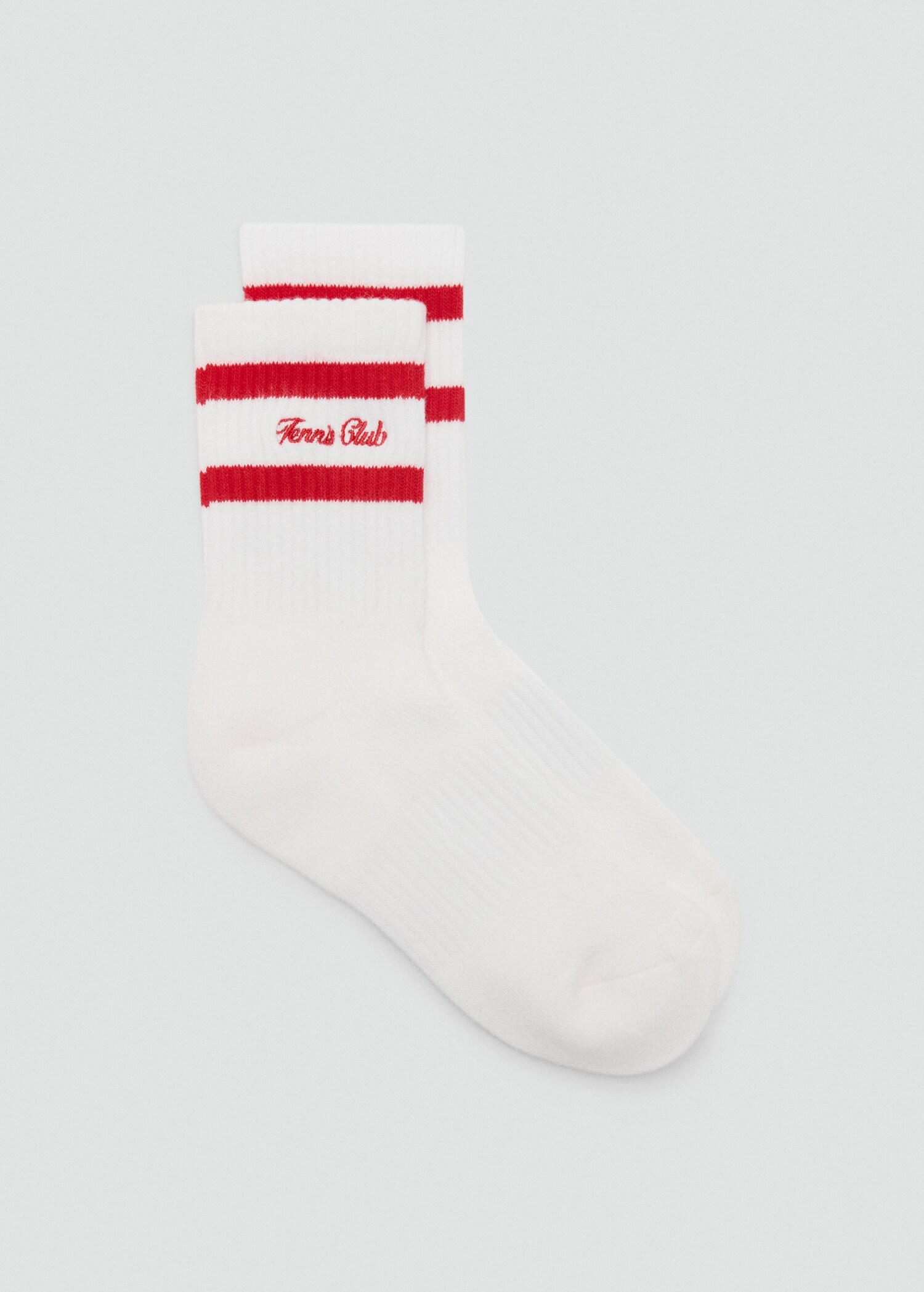 Chaussettes rayées avec message brodé - Article sans modèle