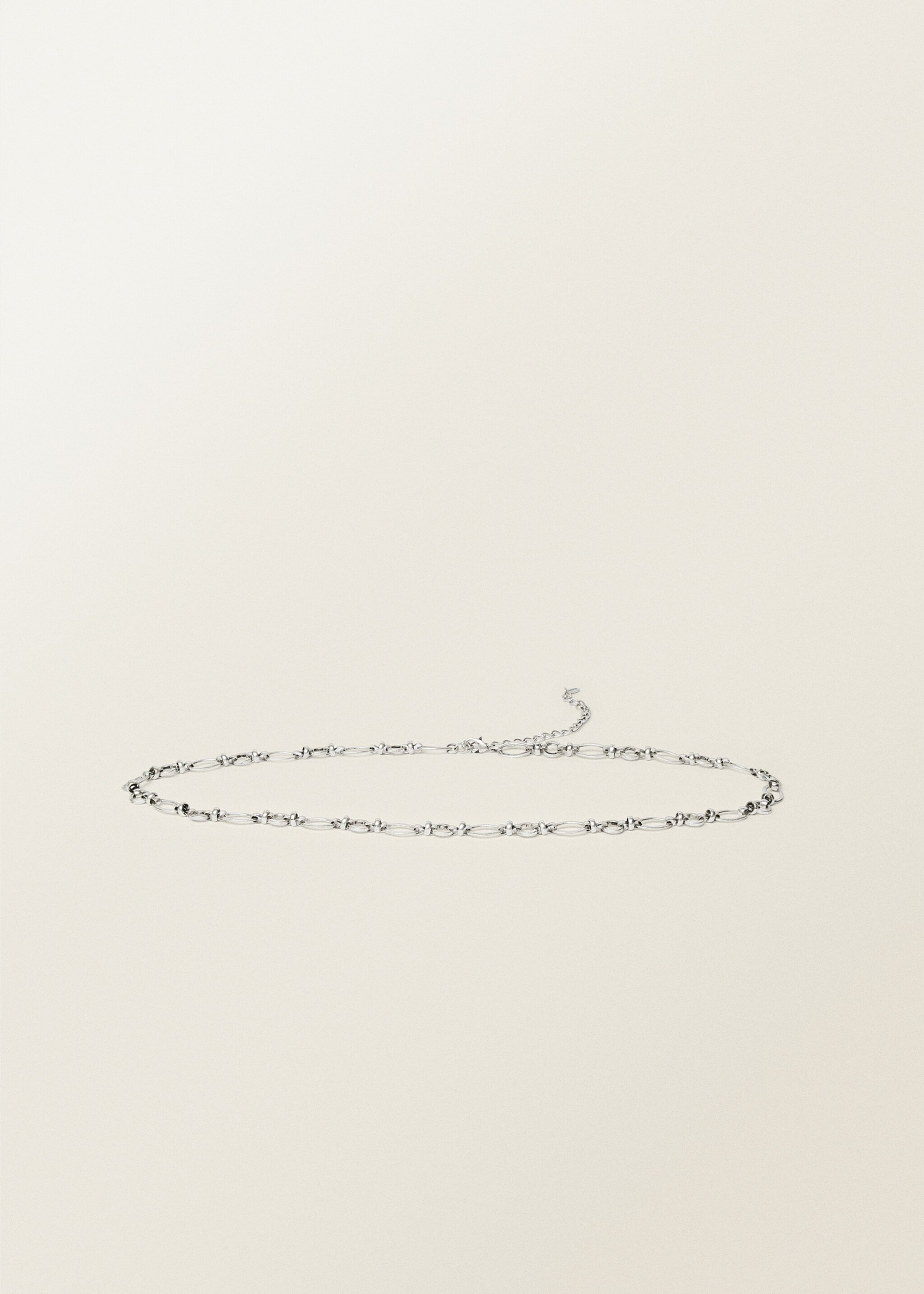 Combined belt with metal rings - Article without model, Silver. Ref: 87037710-00.