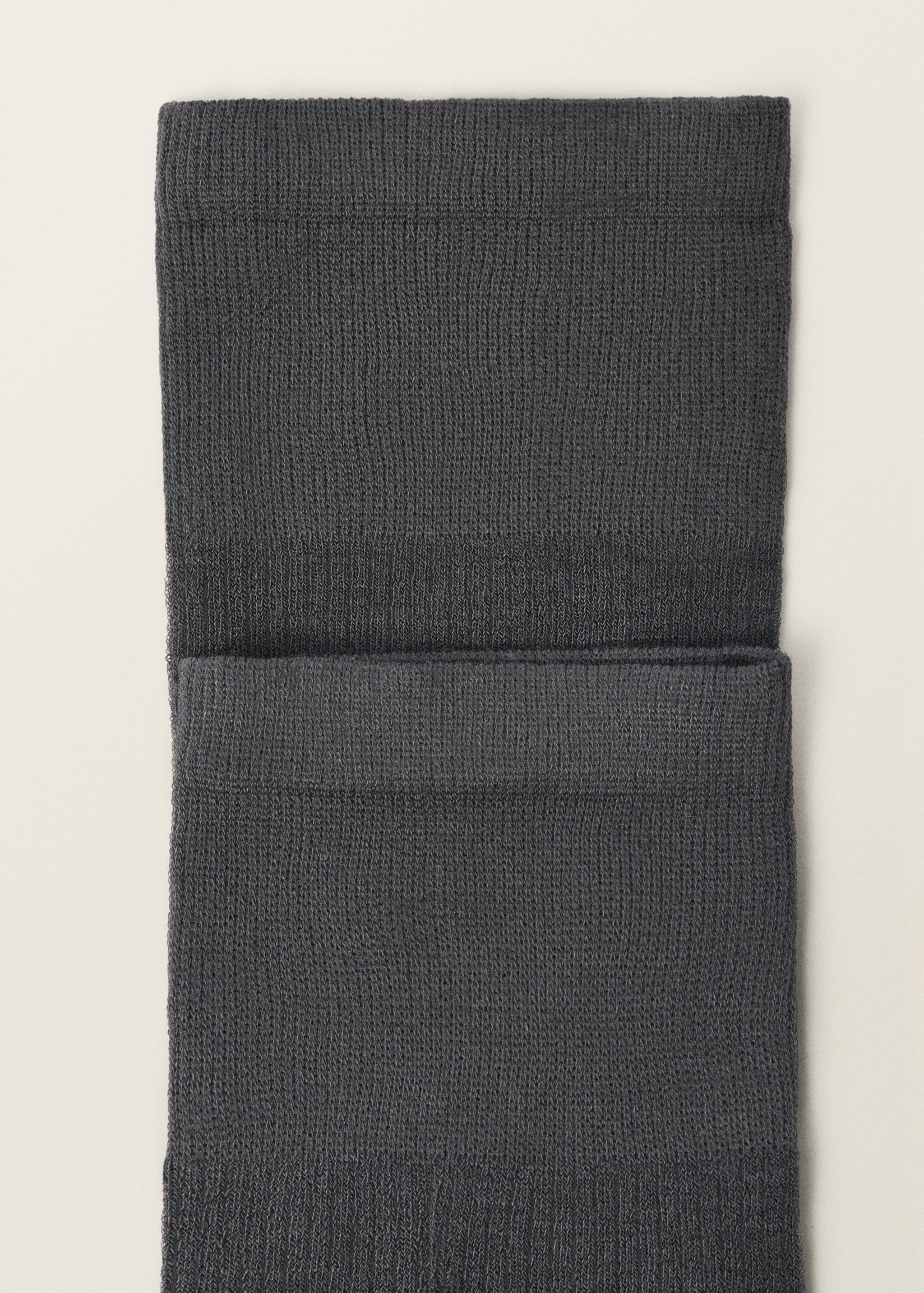 Long socks with opening - Medium plane, Charcoal. Ref: 87037711-00.