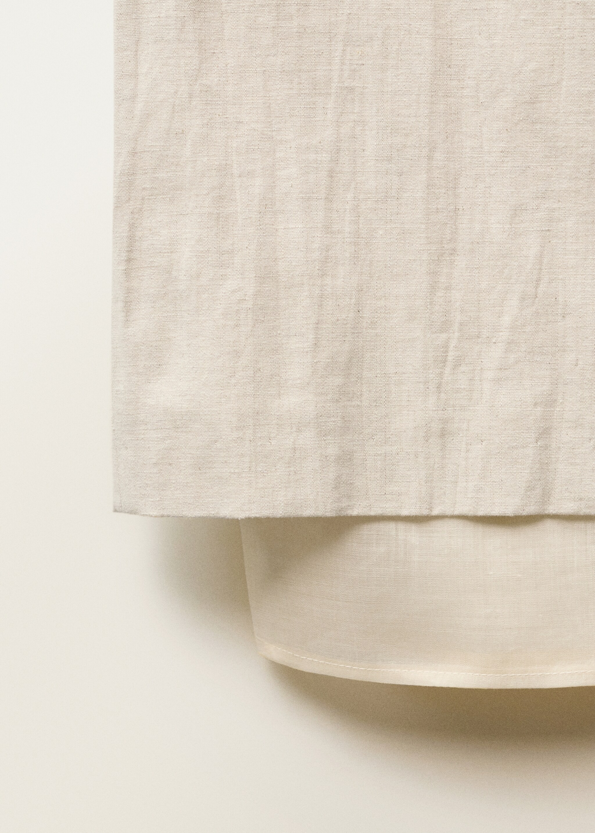 Jupe midi en lin mélangé combinée - Détail de l'article 8, Gris clair/pastel. Ref: 87037718-00.