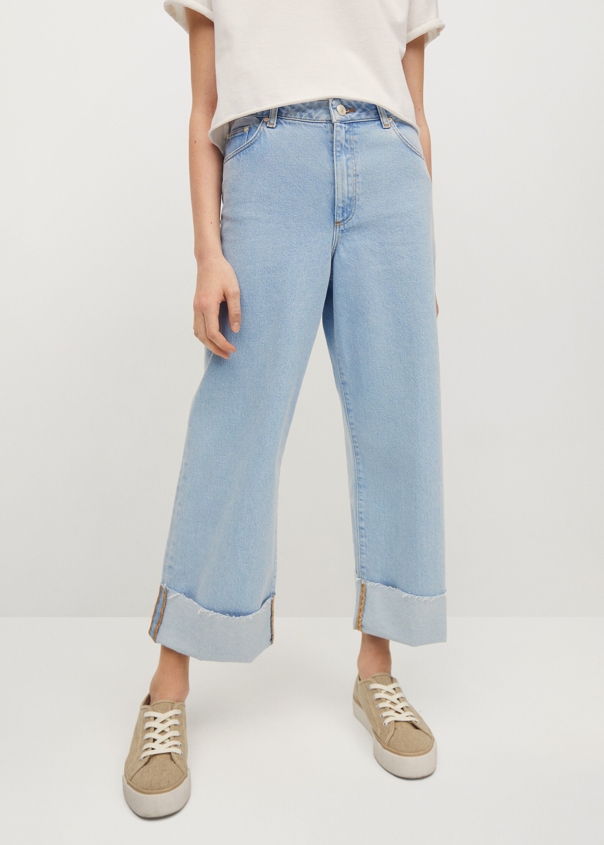 Jeans culotte bajo vuelto - Detalle del artículo 1